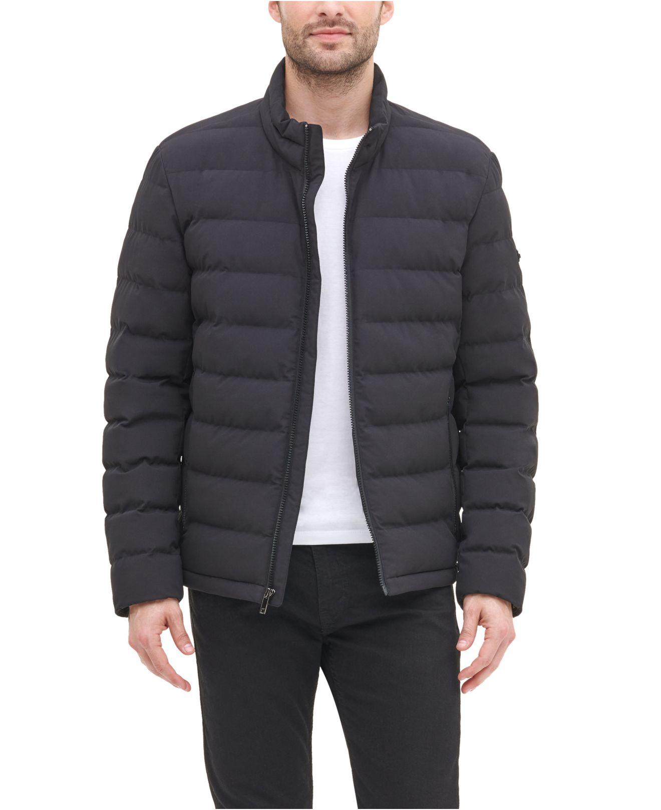 DKNY Synthetic Quilted Puffer Jacket in Black for Men - Lyst
