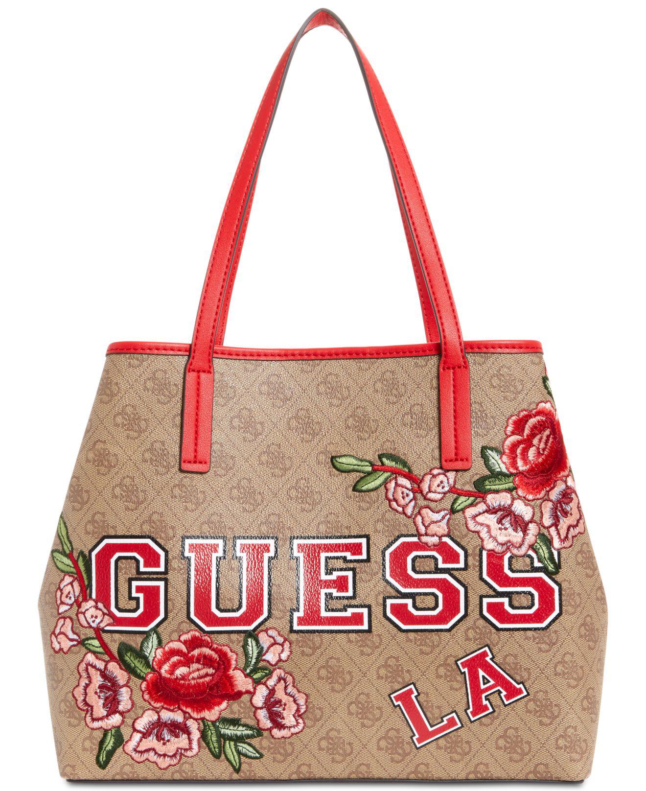 guess floral tote
