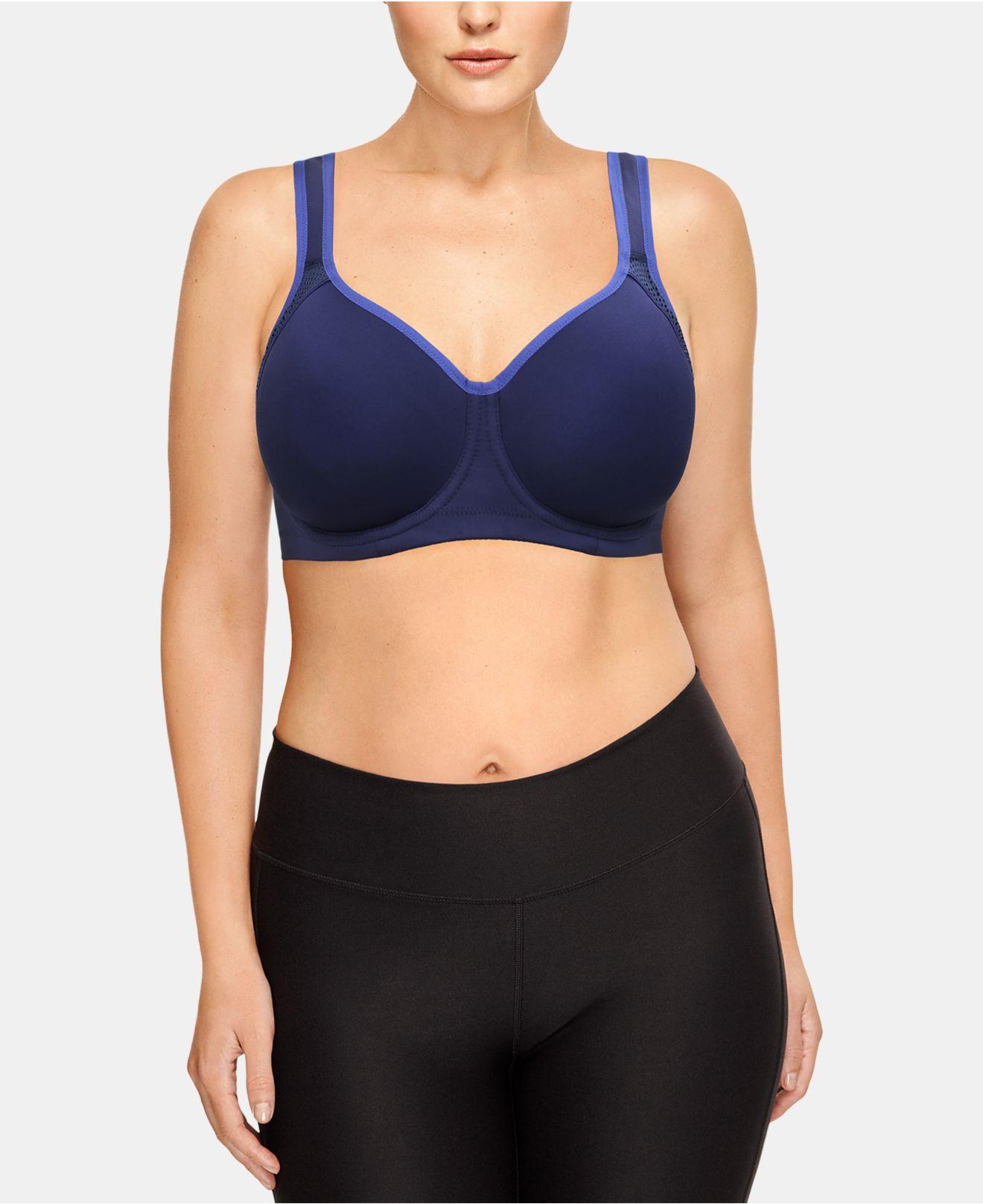 Wacoal Synthetic Contrast Trim Contour Sport Bra 853302 in Patriot Blue/Deep Ultramarine (Blue