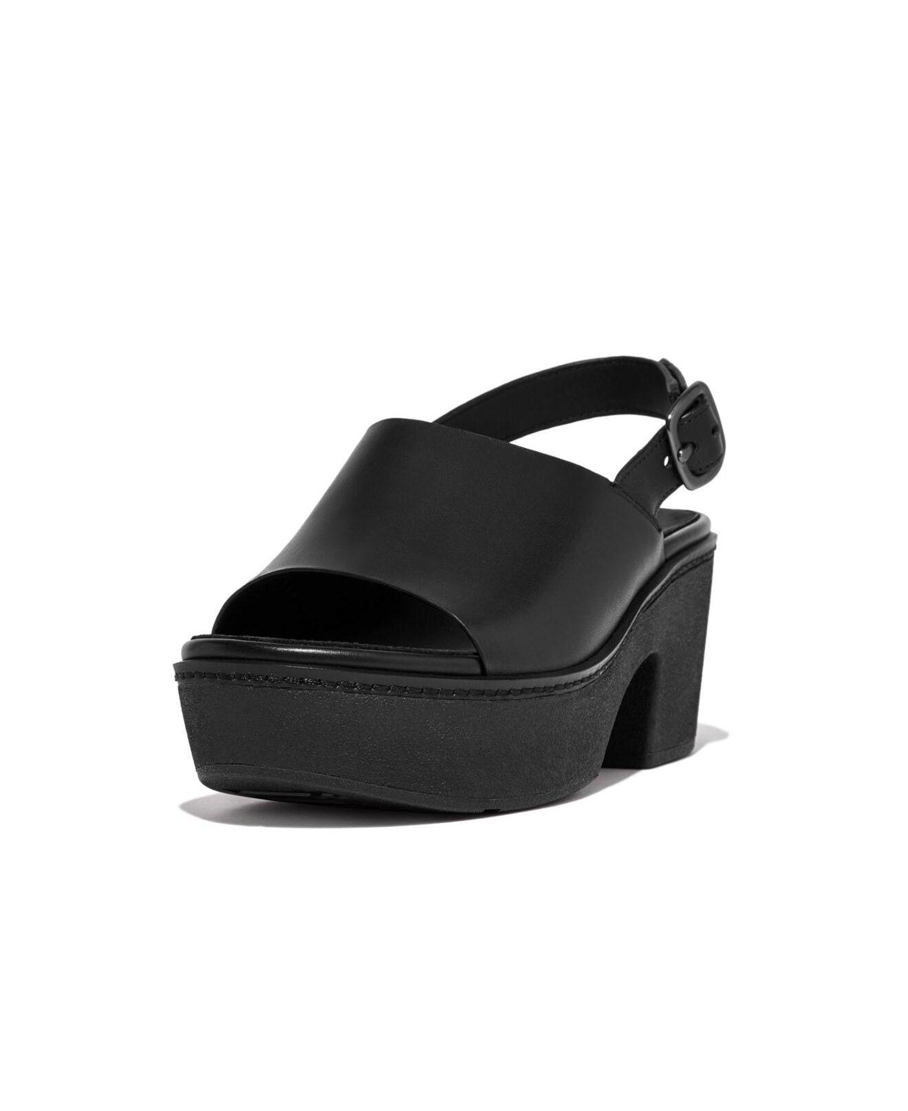 Fitflop Pilar Leather Back Strap Platform Sandals in Black Lyst