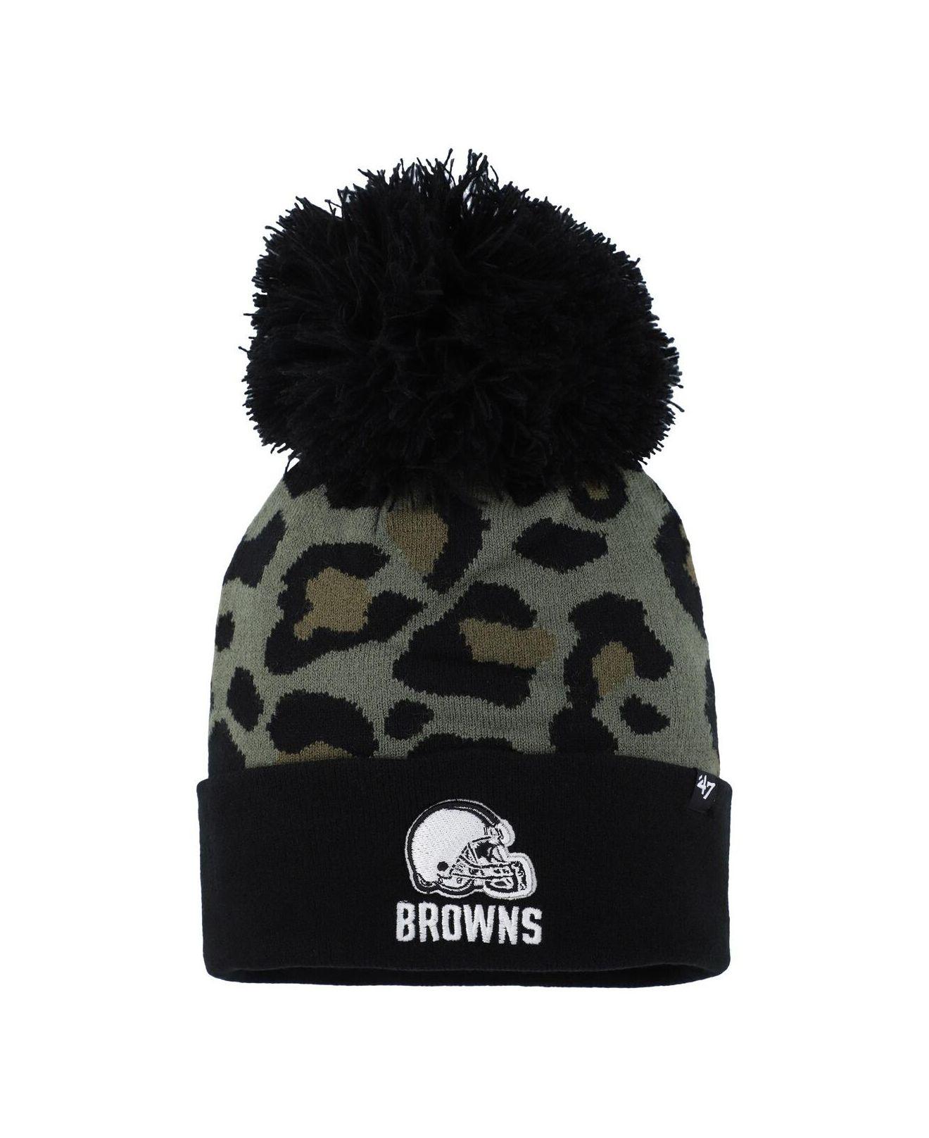 Pittsburgh Steelers '47 Women's Logo Meeko Cuffed Knit Hat with Pom - Black