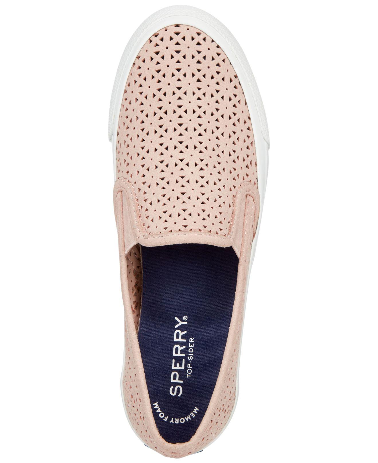 rose gold sperrys macy's