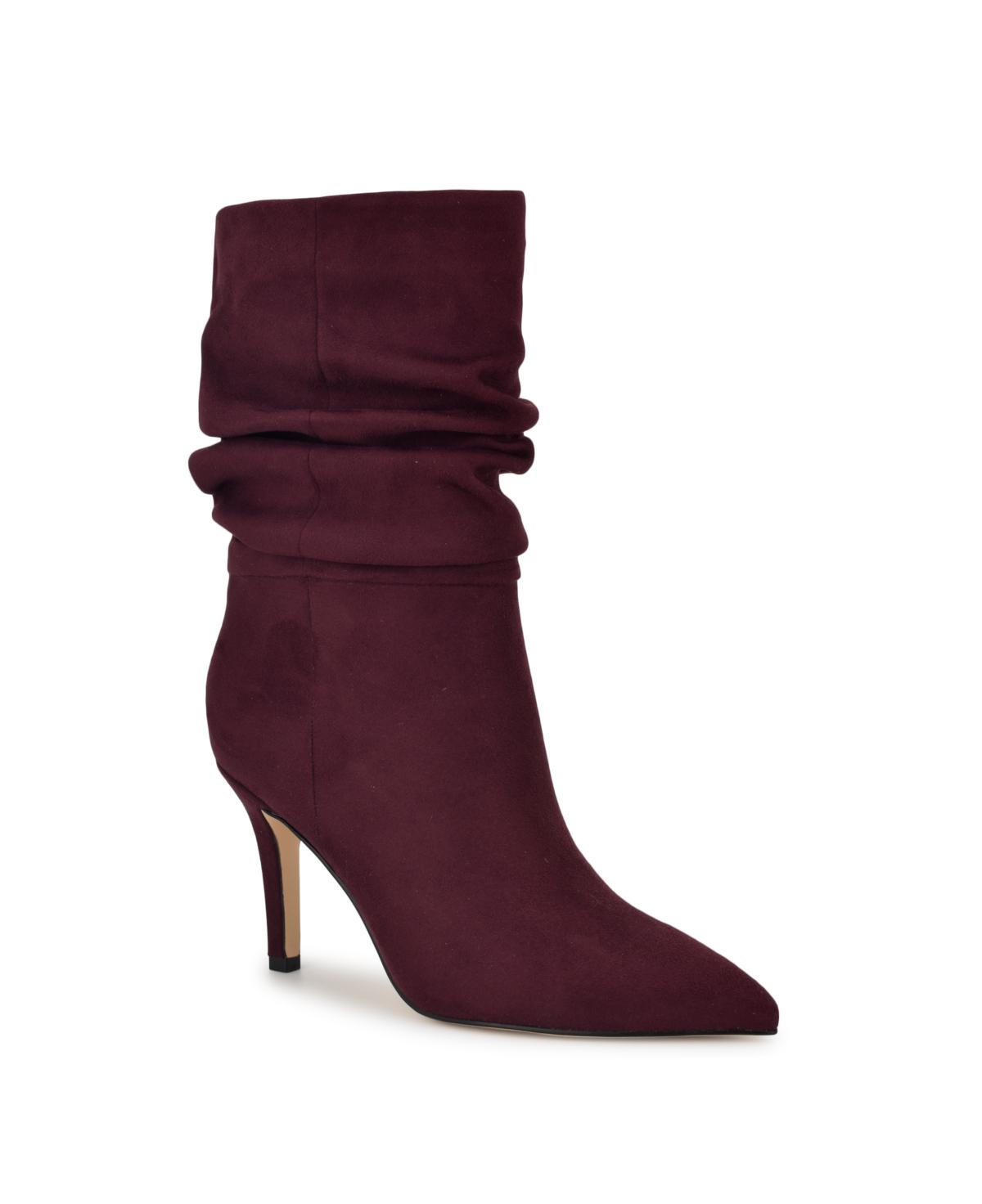 Macys burgundy boots deals