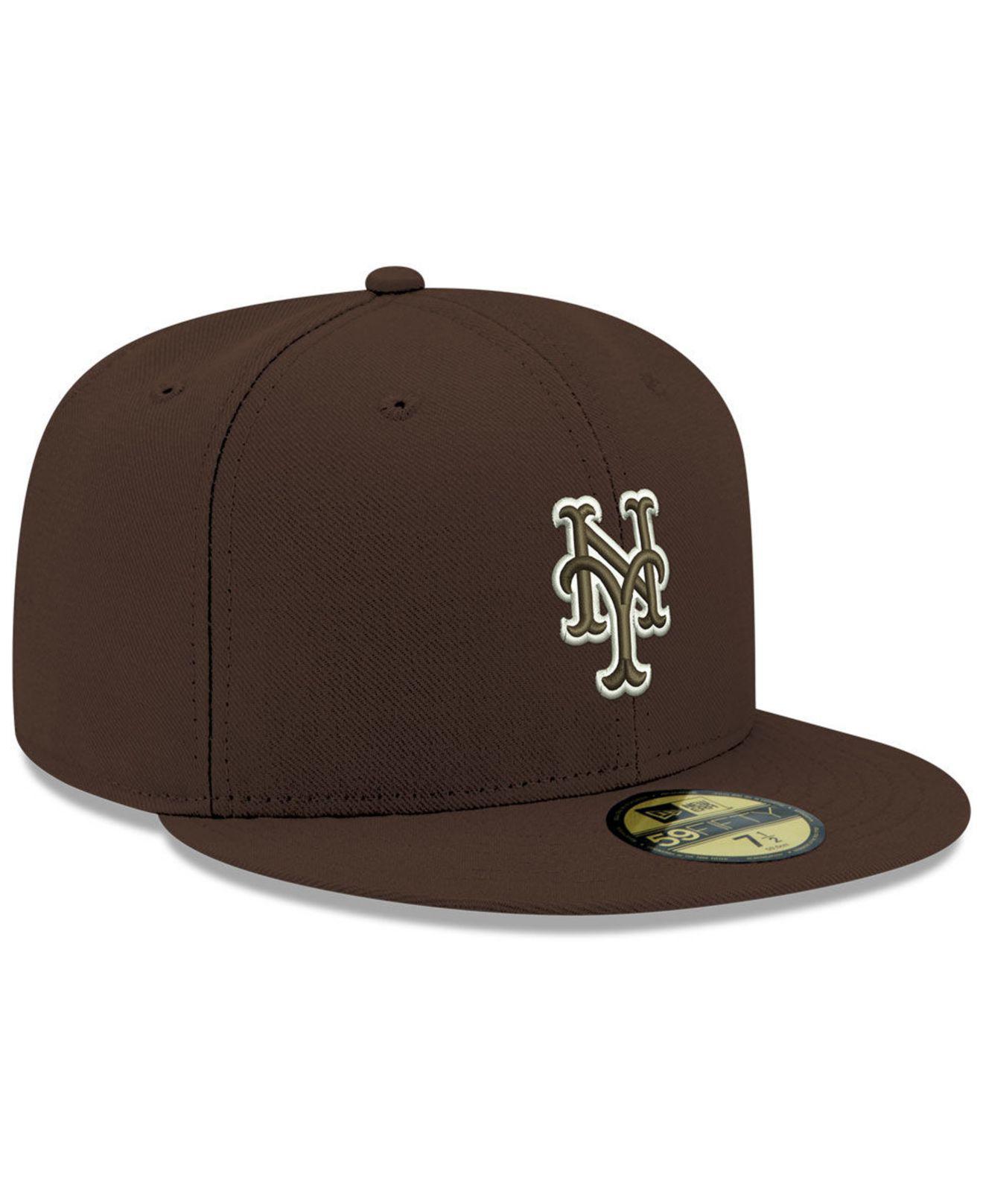 KTZ New York Mets Re-dub 59fifty Fitted Cap in Brown for Men | Lyst