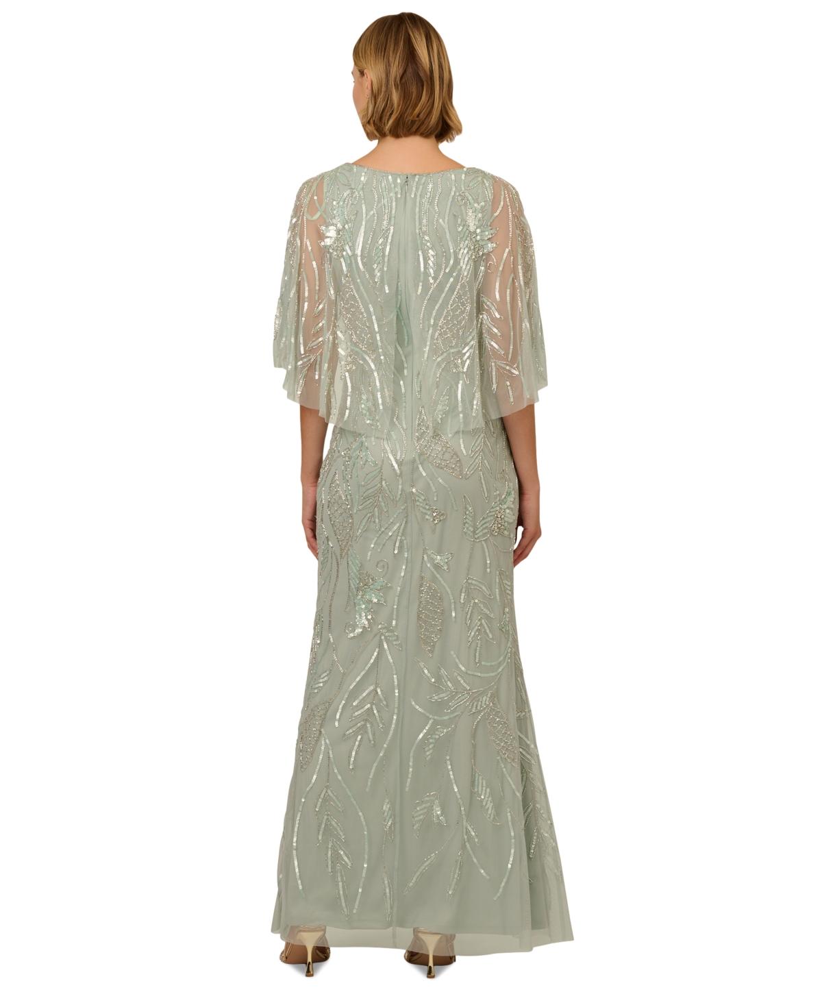 chinese dress ladies Ora Cape Detail Embellished Maxi Dress – Frock and Frill