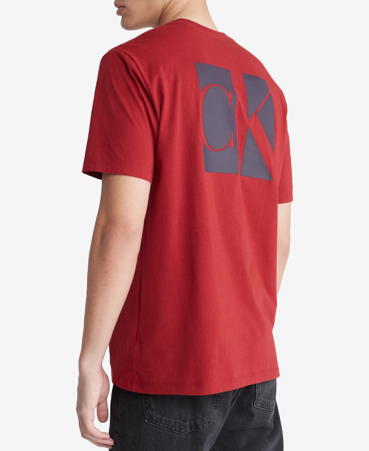 Calvin Klein Short Sleeve Crewneck Crackled Logo Graphic T-shirt in Red for  Men | Lyst