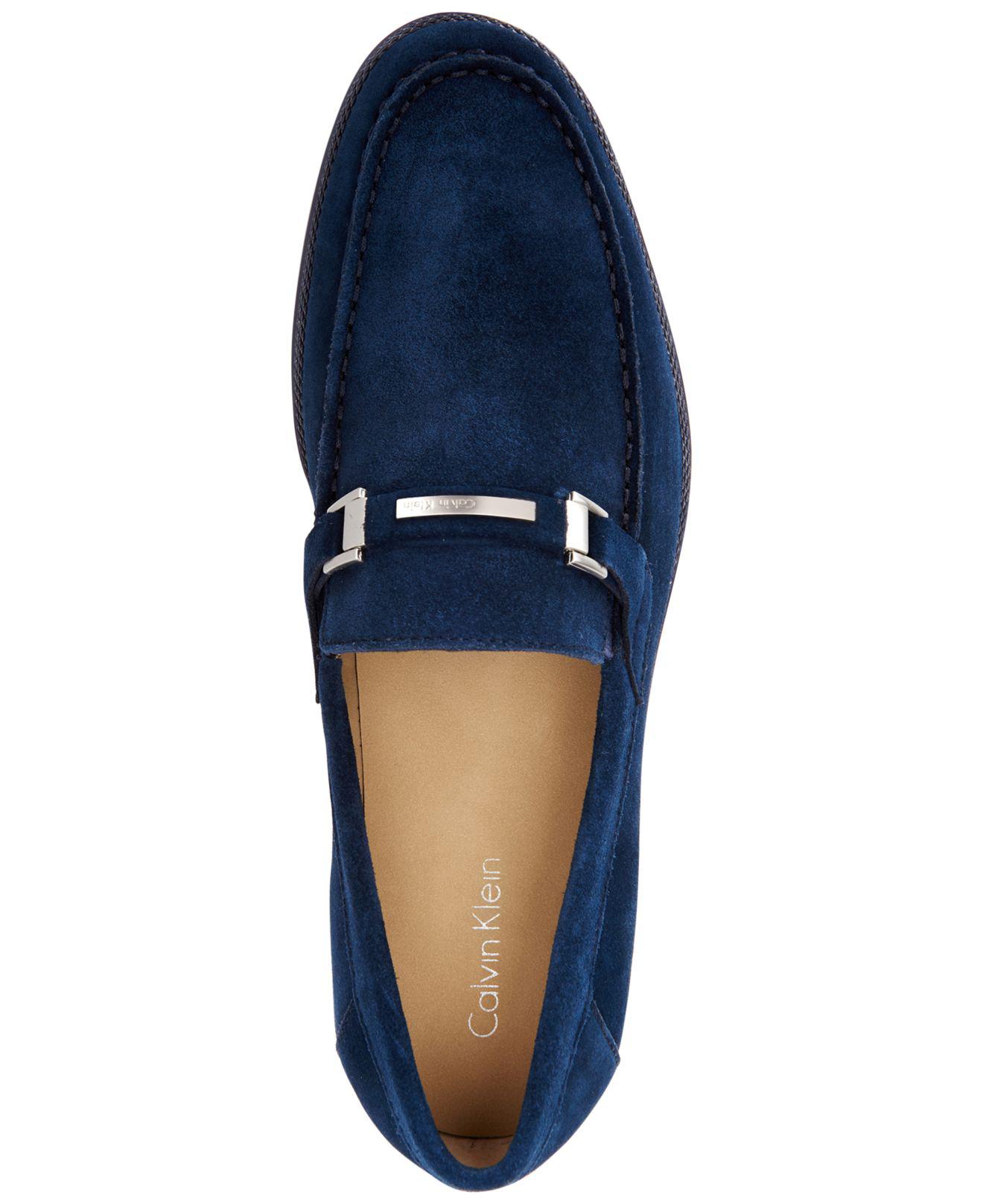 Calvin Klein Men's Kiley Suede Loafers With Bit in Dark Navy (Blue) for Men  - Lyst
