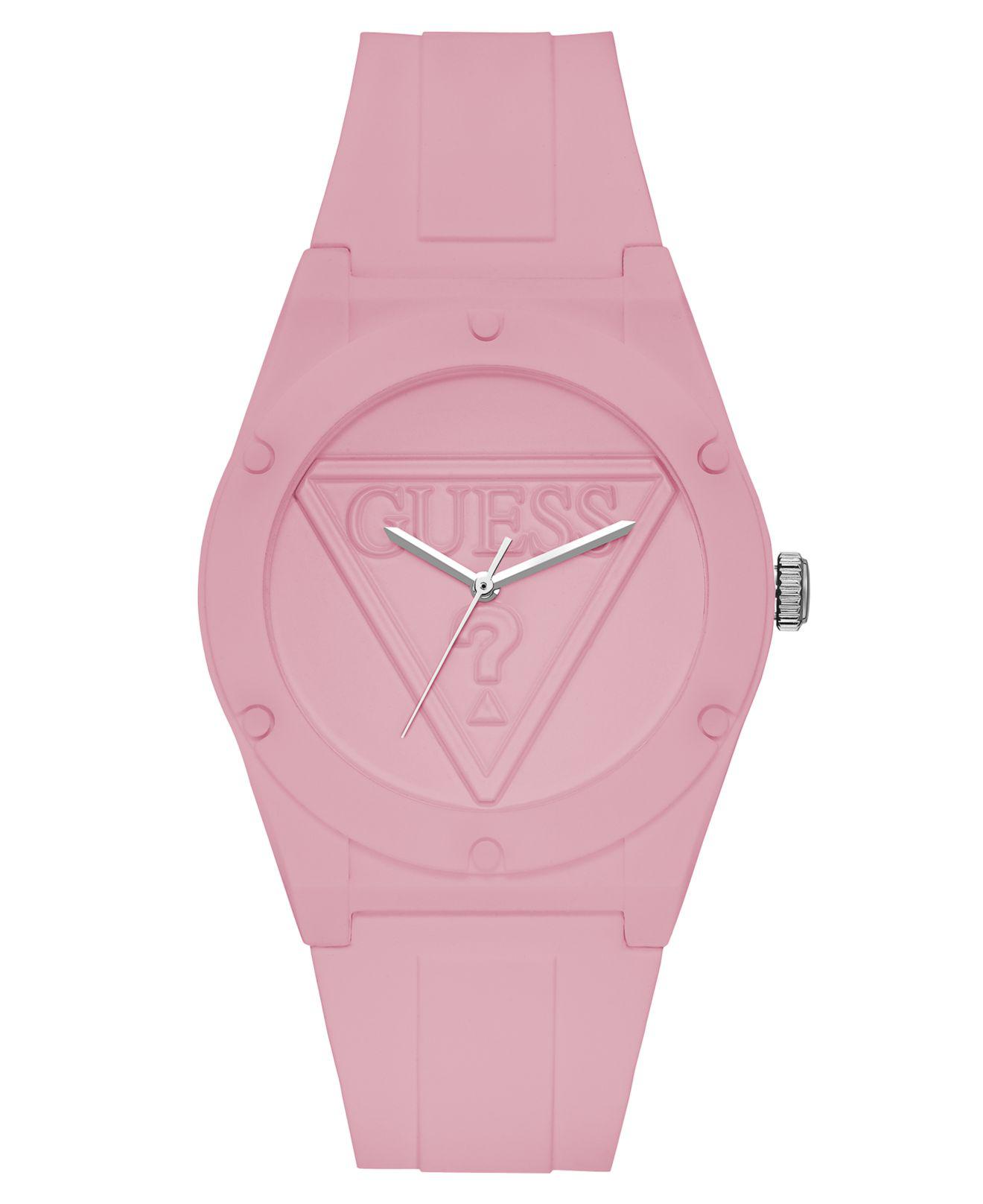 guess pink watch