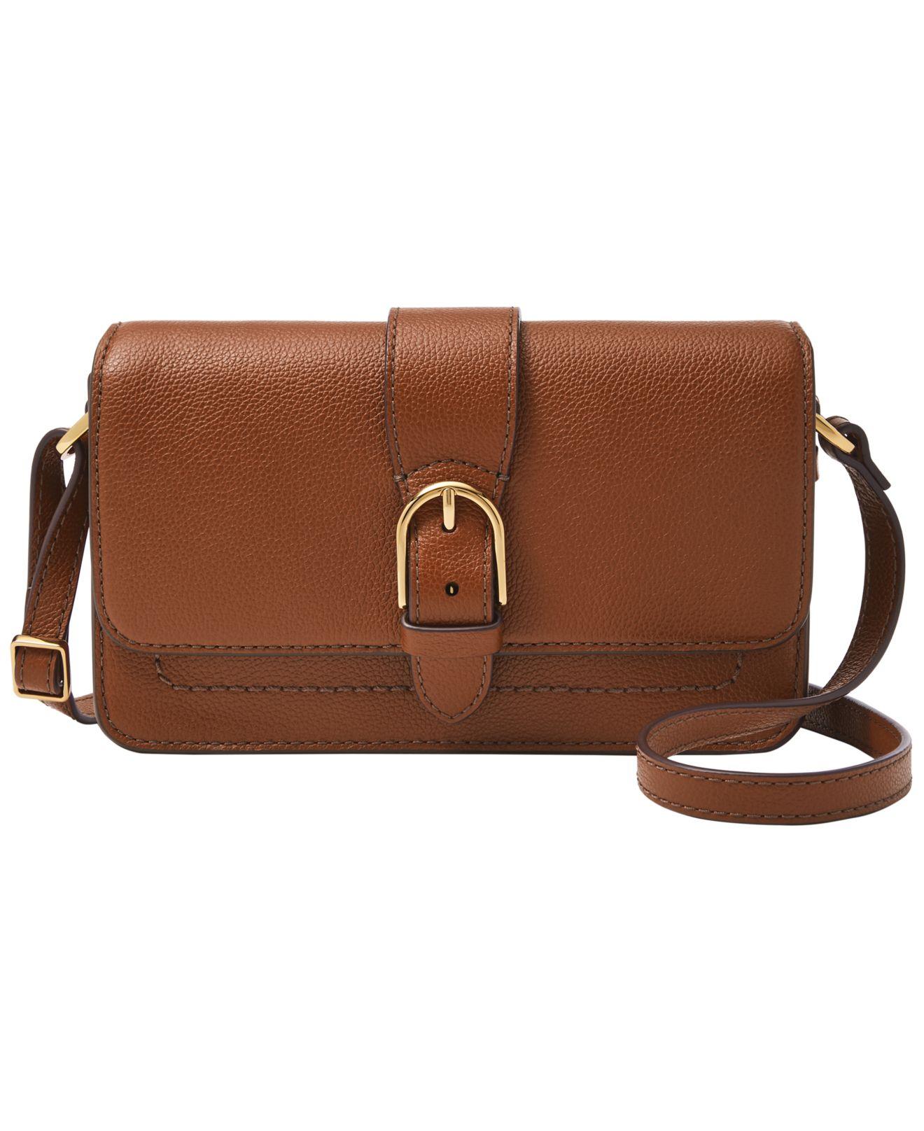 Fossil Small Zoey Leather Crossbody Bag in Brown Lyst