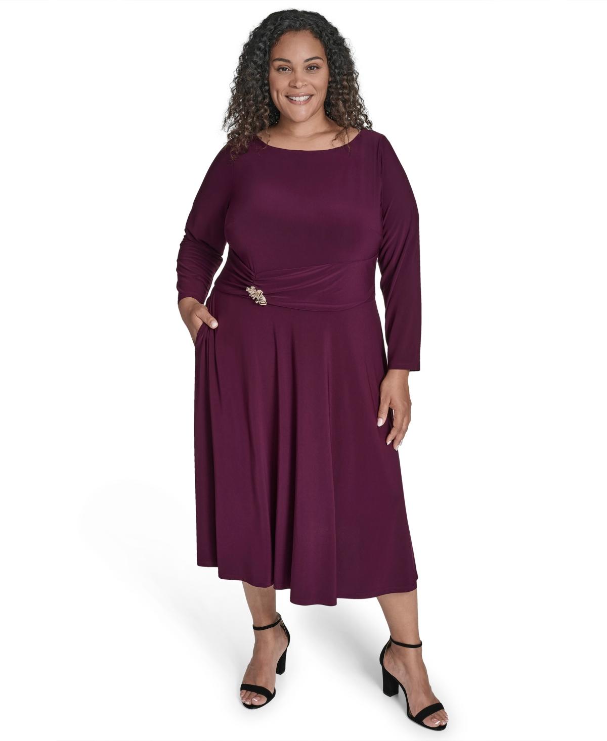 jessica howard burgundy dress 1Pc Dolman Sleeve Blouson Sheath Dress Ruby