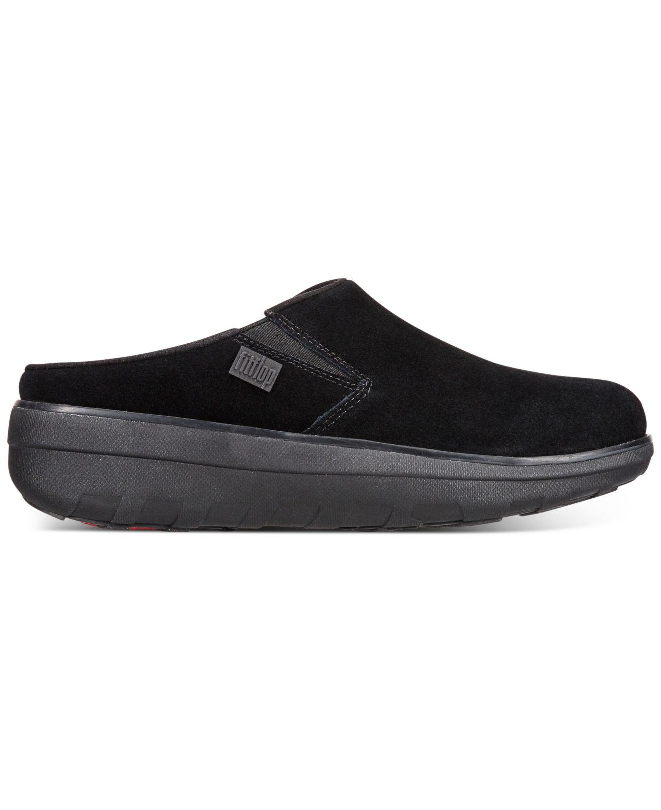 fitflop loaff suede clogs