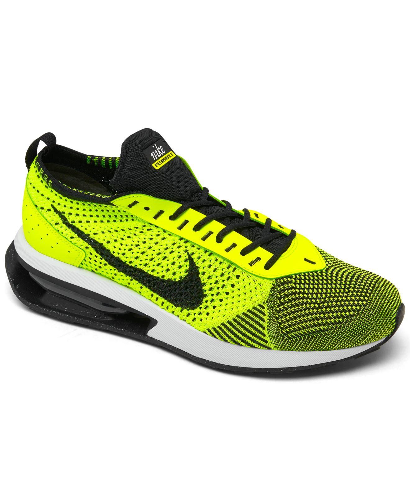 Nike Air Max Flyknit Racer Casual Sneakers From Finish Line in Yellow for  Men | Lyst
