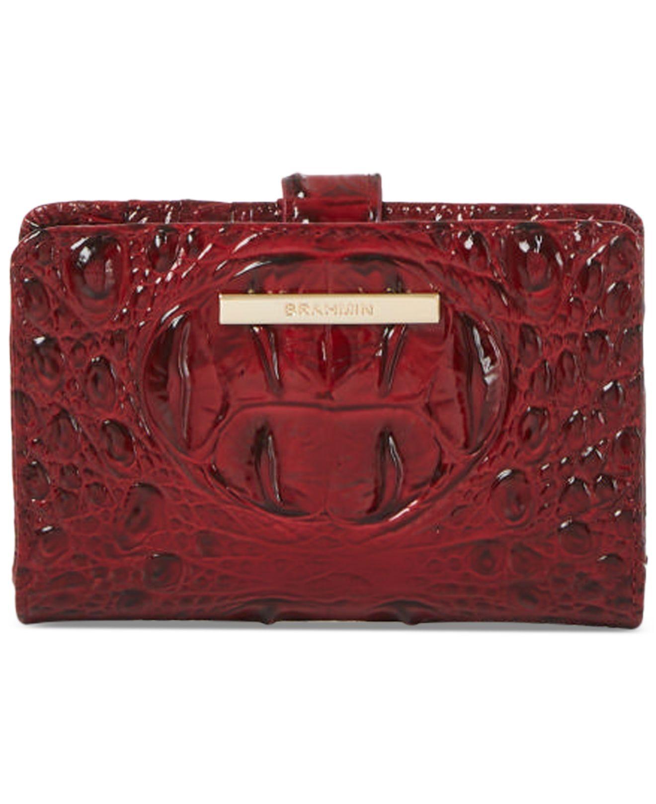 Brahmin Hannah Leather Wallet in Red