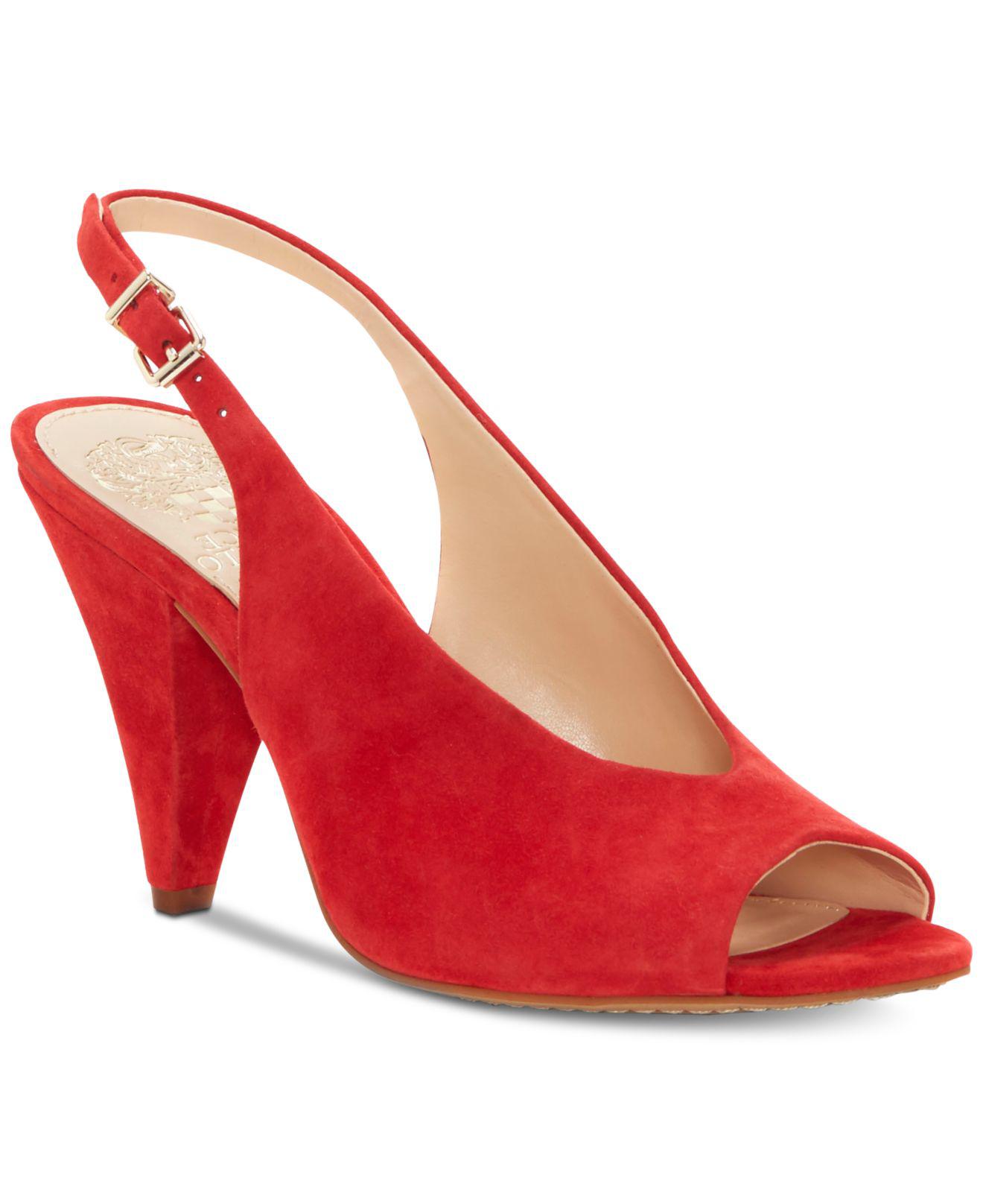cone heel slingbacks