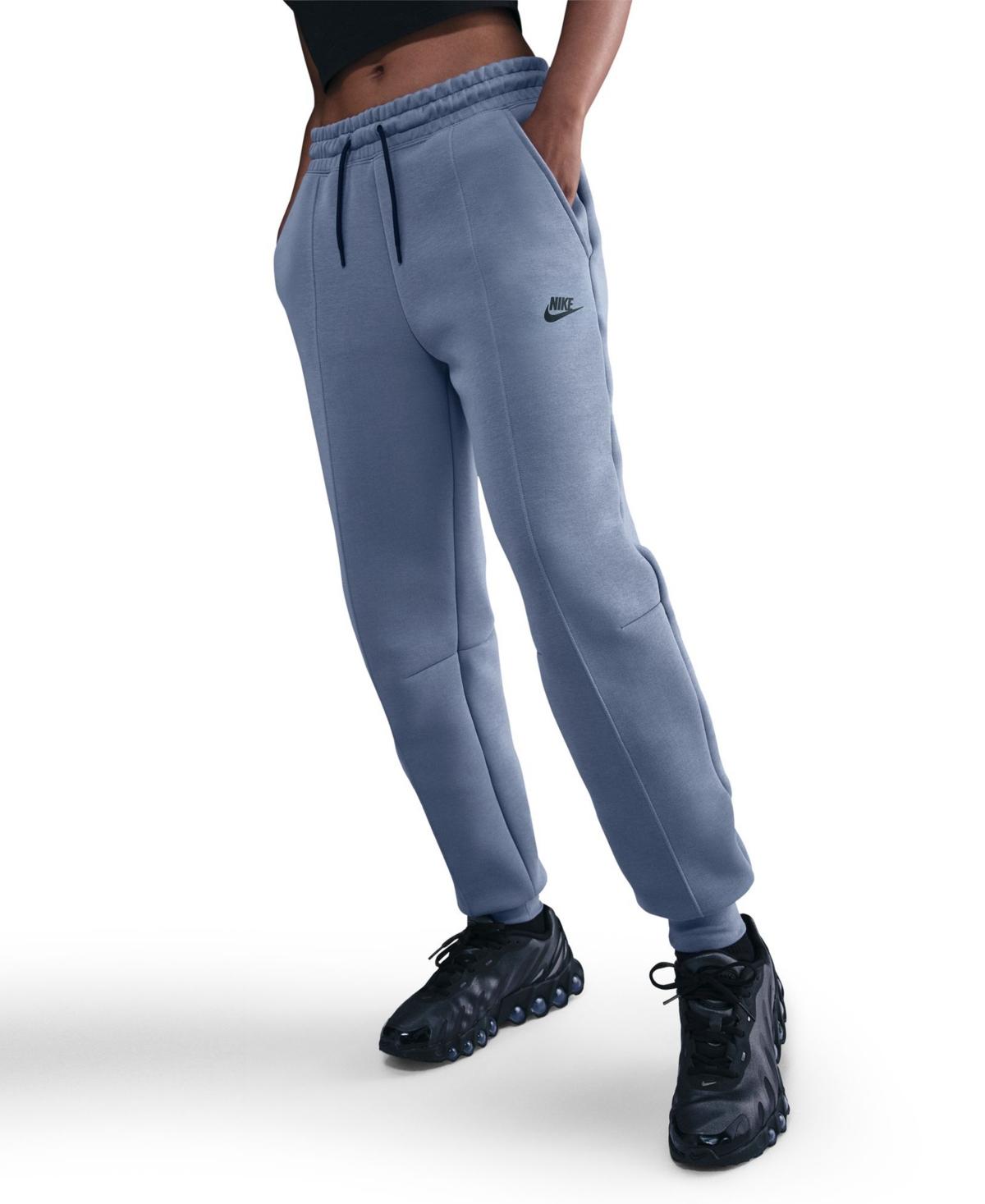 Nike Sportswear Tech Fleece Mid-rise jogger Pants in Blue Lyst