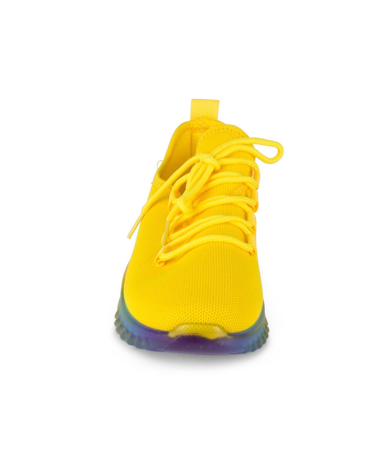 Wanted Affinity Lace Up Rainbow Sole Sneakers in Yellow | Lyst