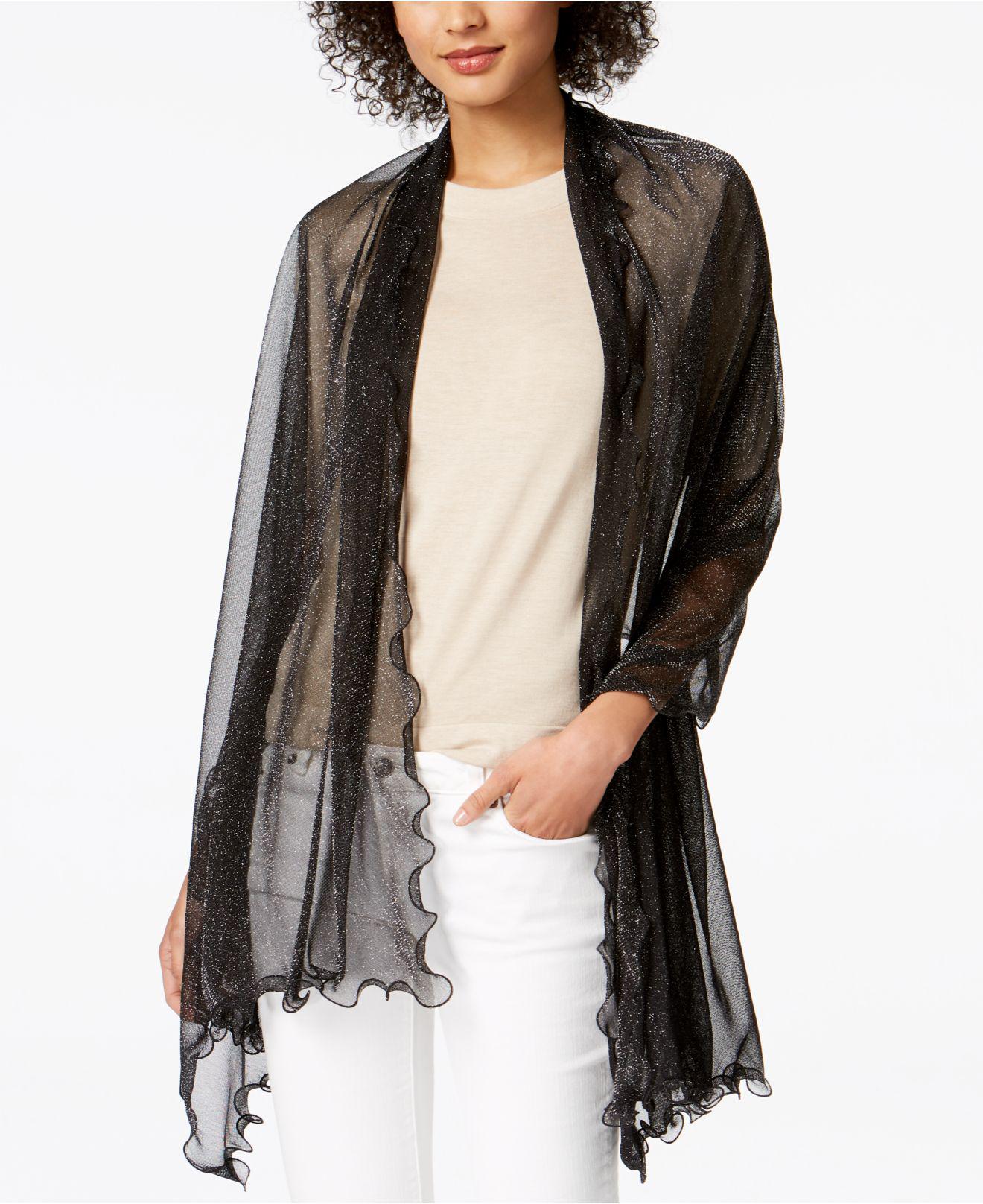 metallic evening wrap