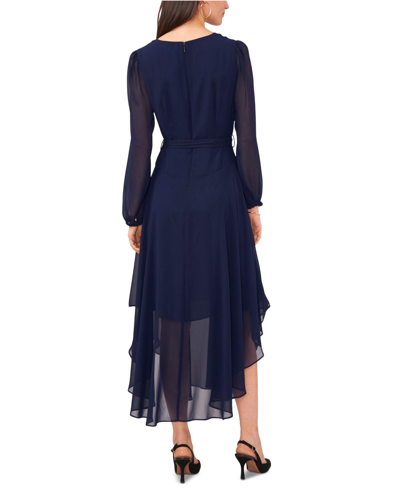 Vince camuto long shop navy dress