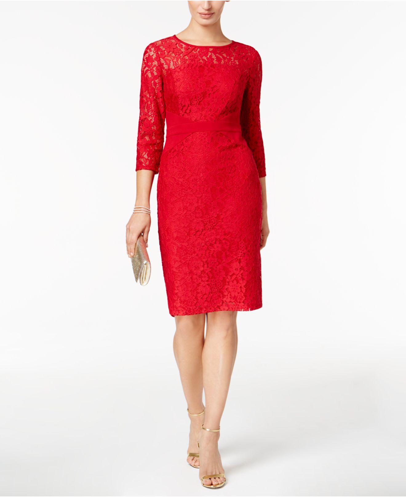 nine west red dress