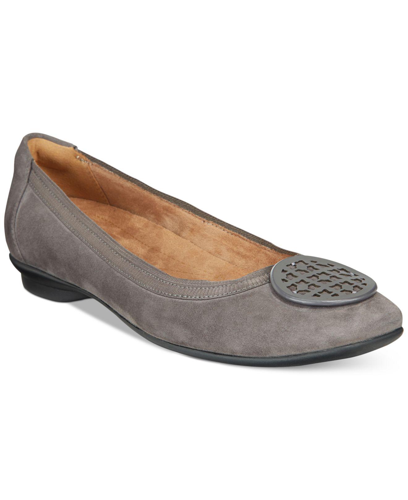 clarks grey flats