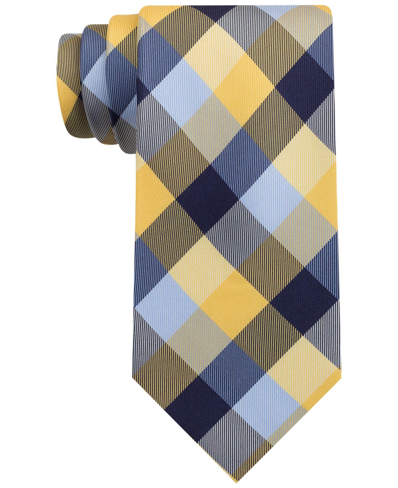 Tommy Hilfiger Silk Buffalo Tartan Tie in Yellow for Men - Save 80% - Lyst