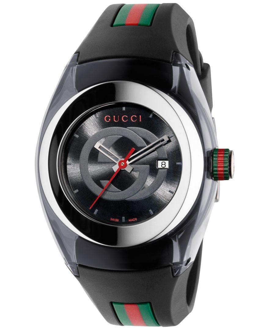 Gucci Sync Unisex Swiss Black Striped 
