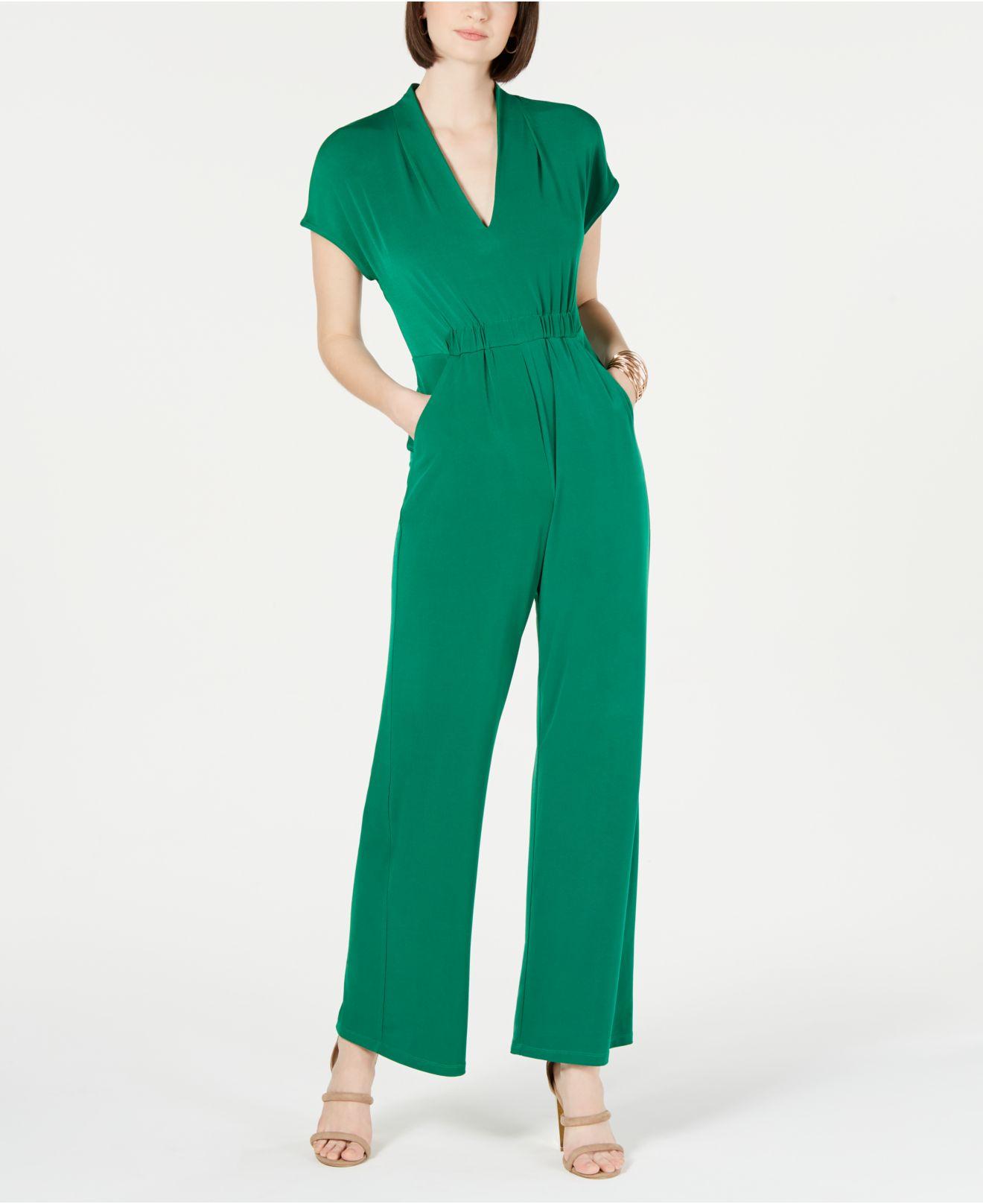 vince camuto green jumpsuit