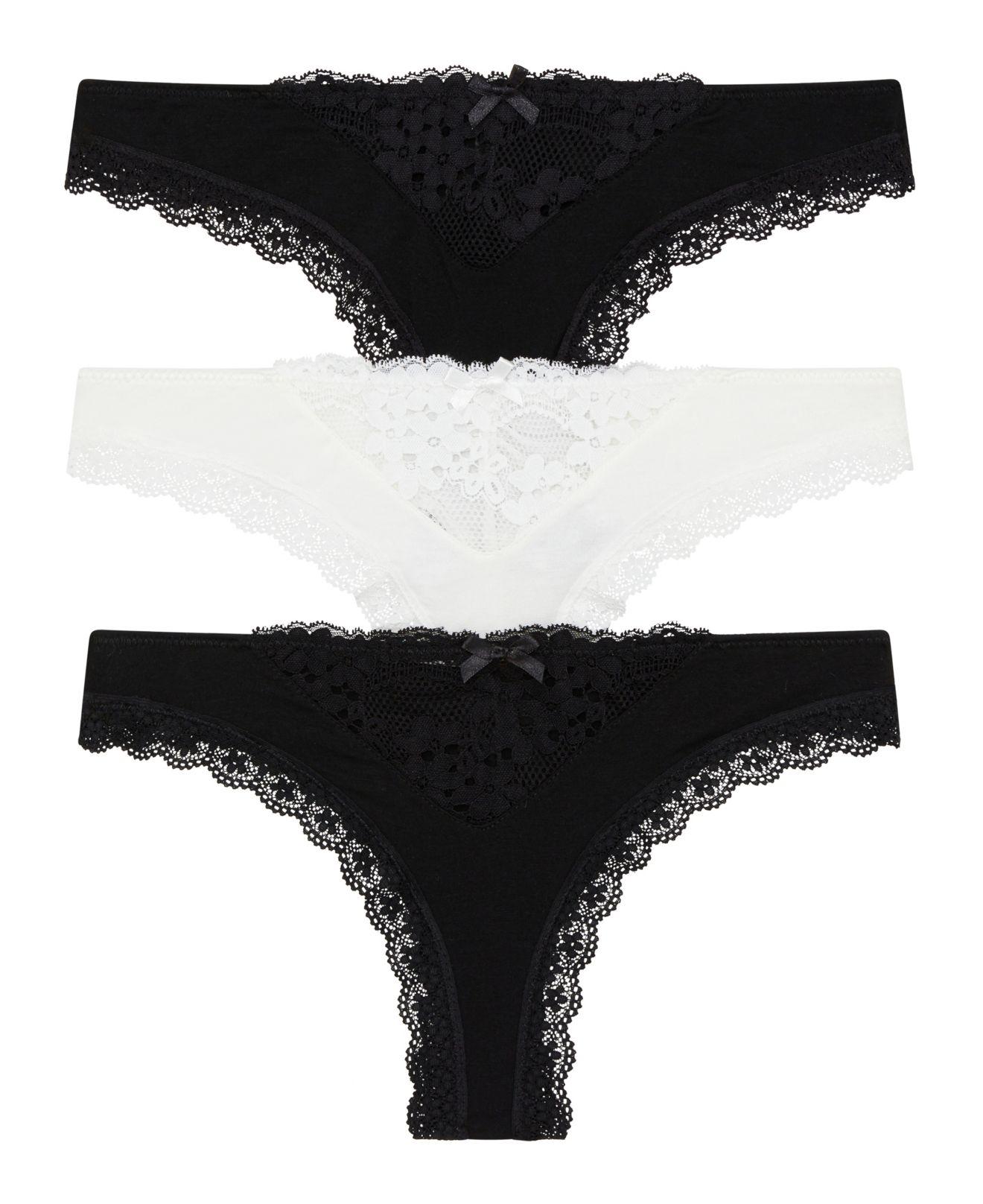 Honeydew Intimates Willow Thong Underwear Set, 3 Pieces in Black Lyst