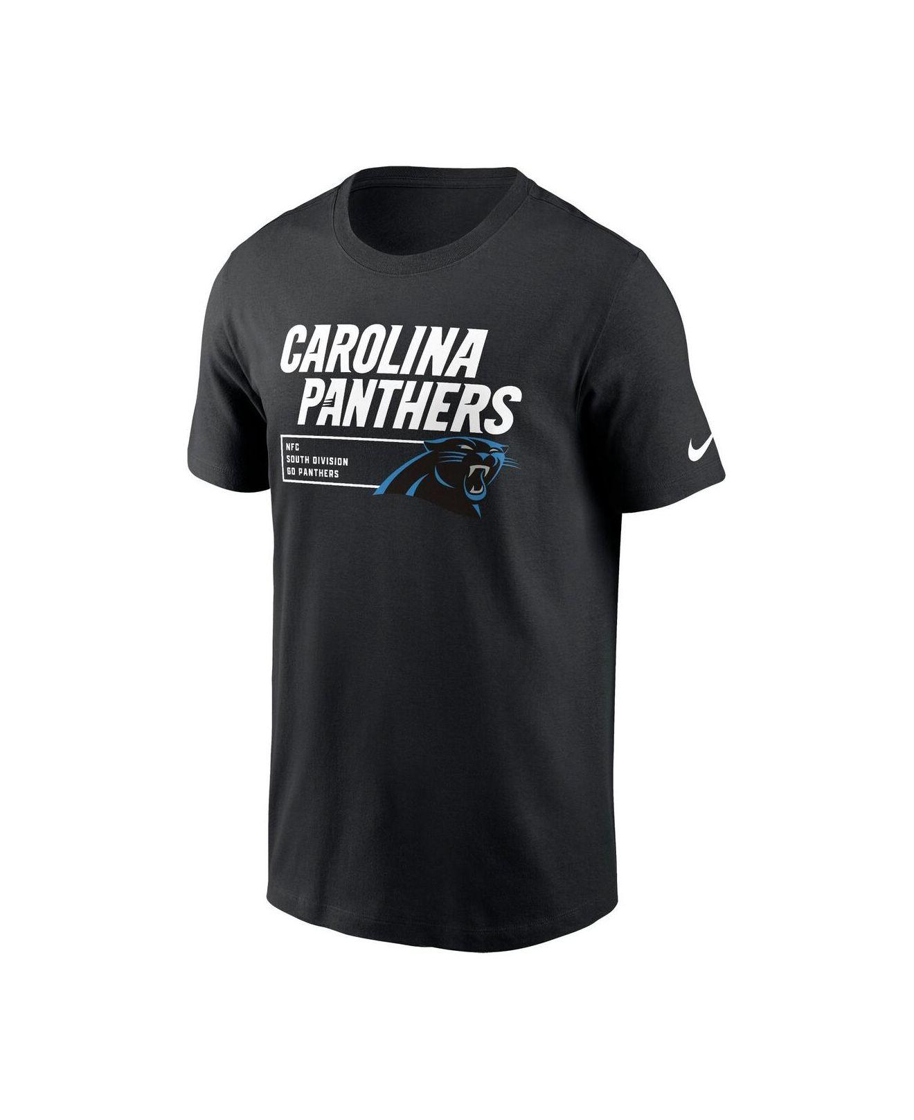 Nike Black Carolina Panthers Division Essential T-shirt for Men
