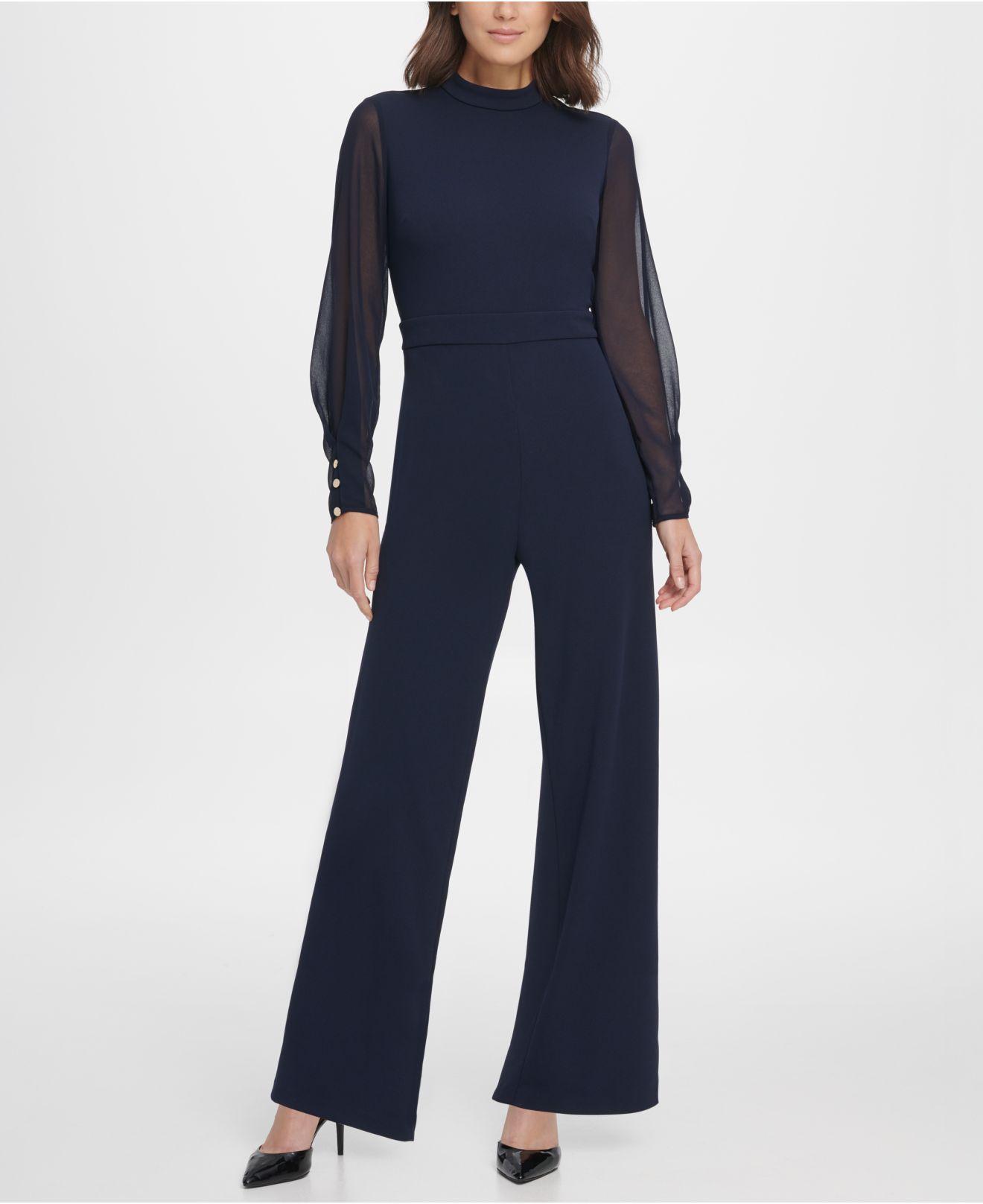 Jumpsuit with chiffon sleeves Clearance