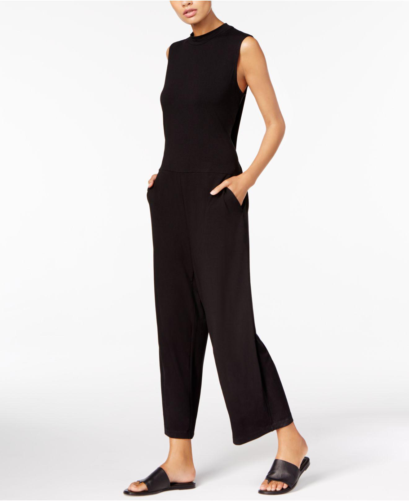 eileen fisher mock neck jumpsuit