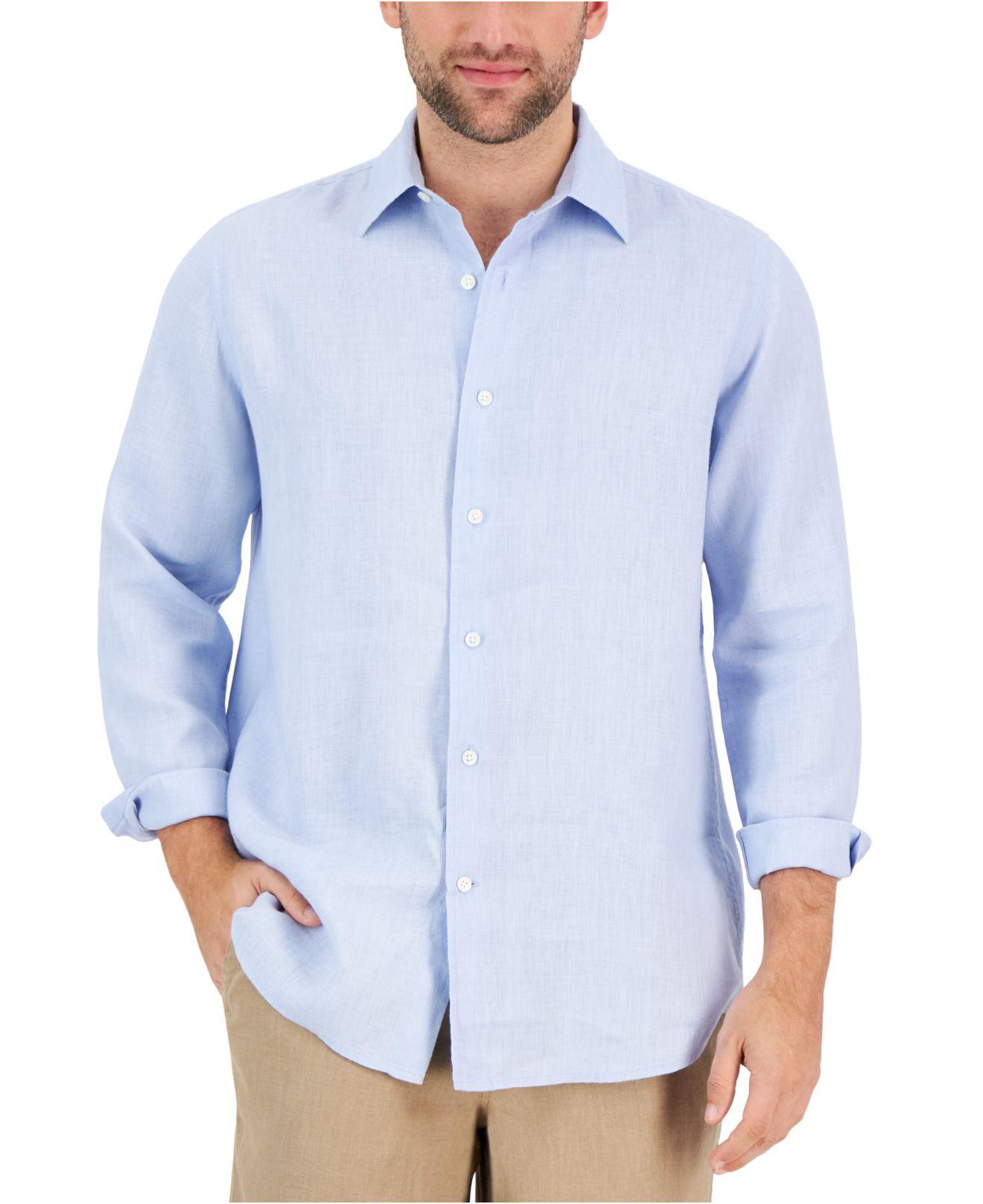 Club Room 100% Linen Shirt, Created For Macy's in Blue for Men | Lyst