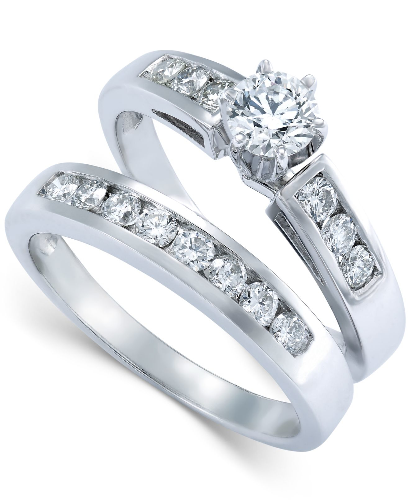 Macy&#39;s Diamond Bridal Set In 14k White Gold (9/10 Ct. T.w.) in White | Lyst