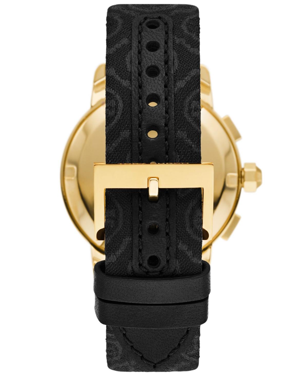 T Monogram Tory Watch, Navy/Gold-Tone Stainless Steel, 37 x 37 MM