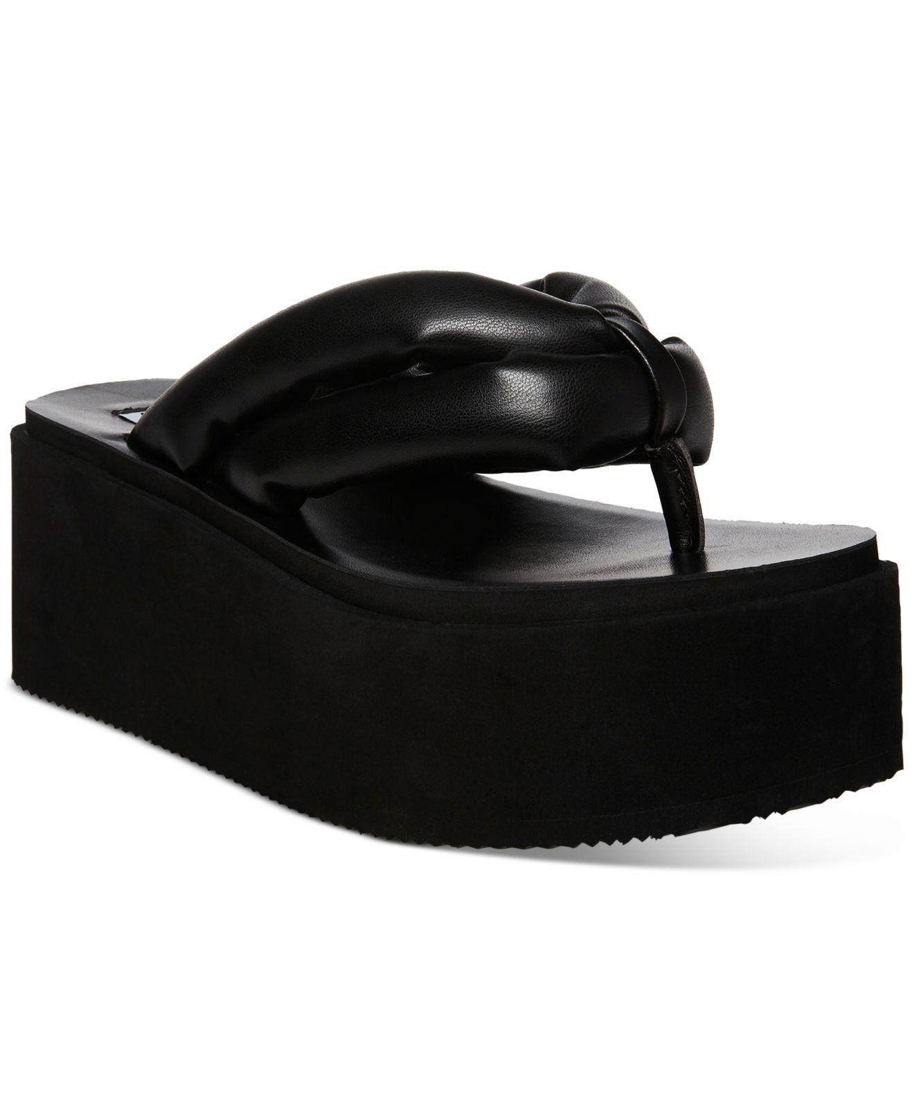 90s black store wedge sandals
