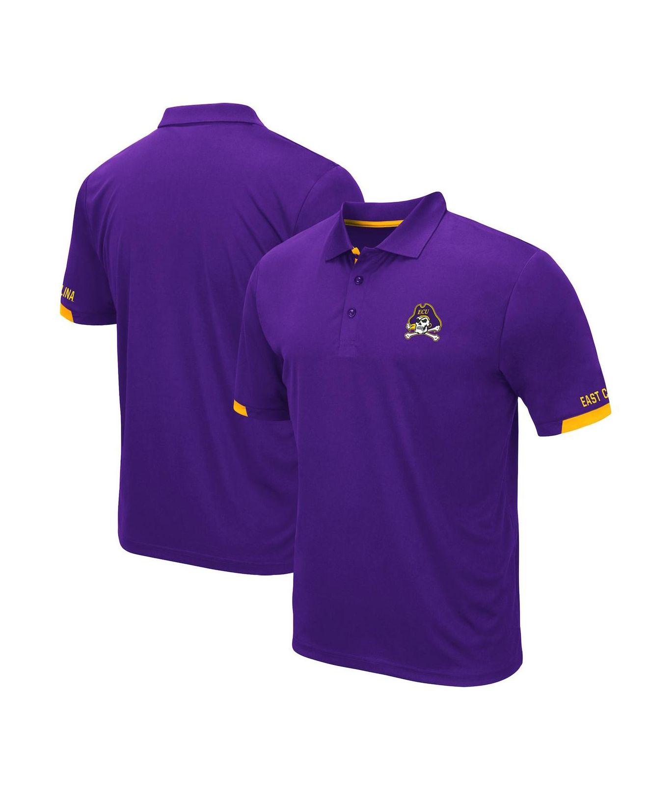 Colosseum Athletics Purple Ecu Pirates Logo Santry Polo Shirt for Men