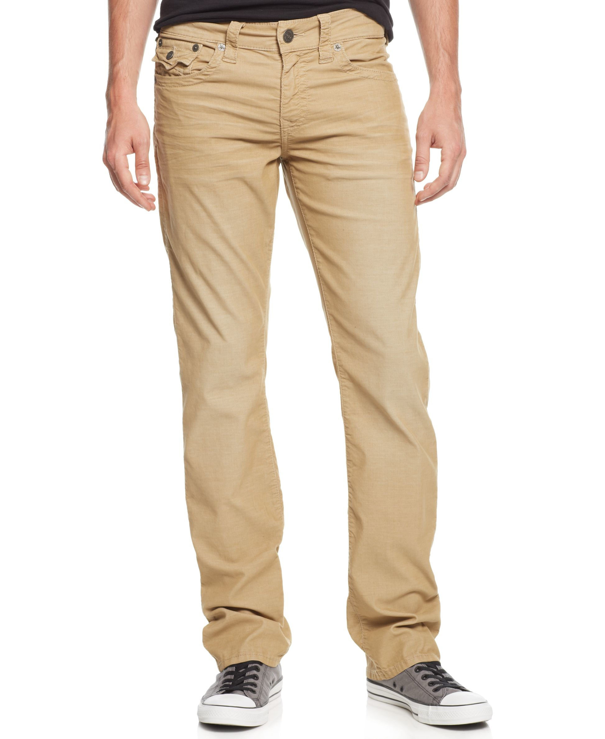 True religion Men's Ricky Relaxed Straight Fit Corduroy Pants in ...