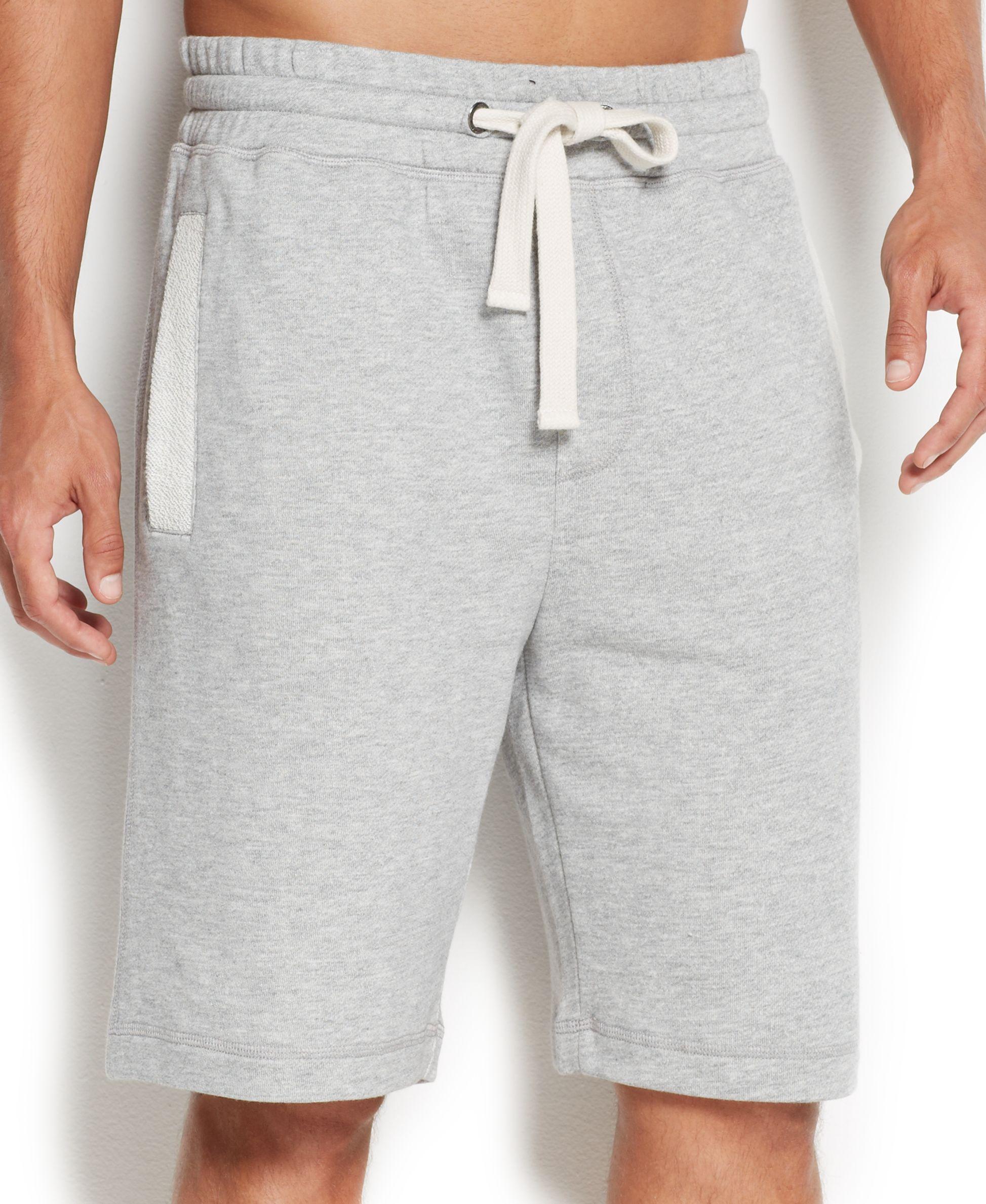 mens terry jogger shorts