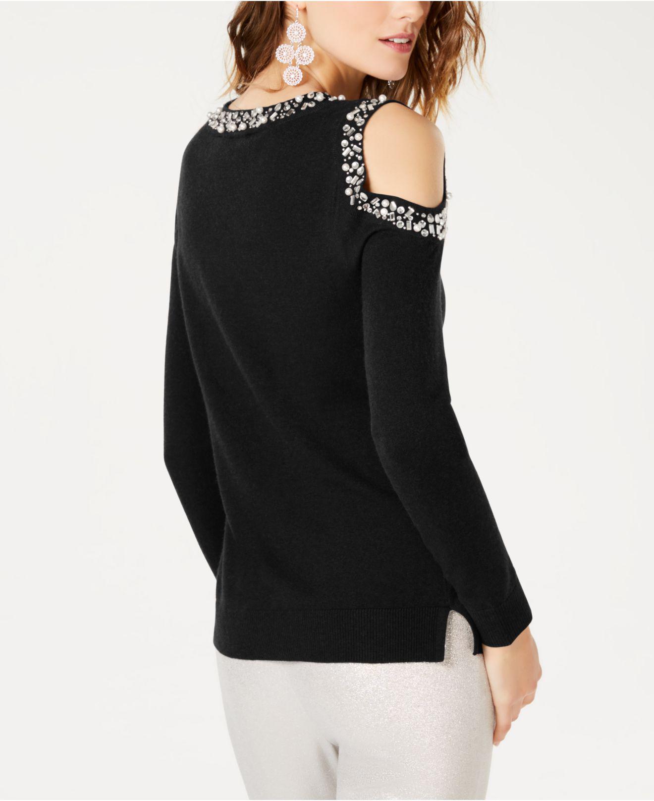 macys cold shoulder sweaters