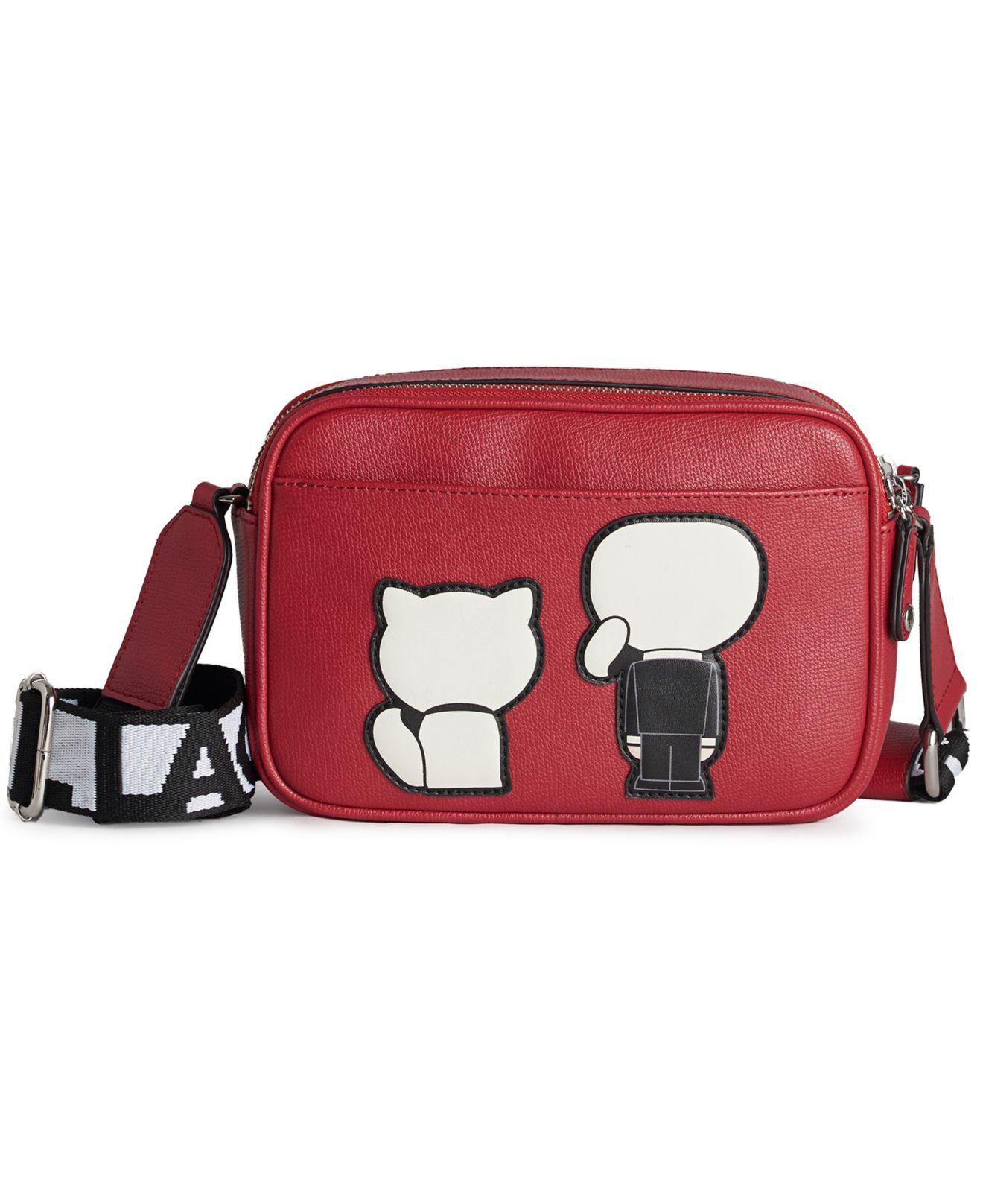 karl lagerfeld red crossbody bag