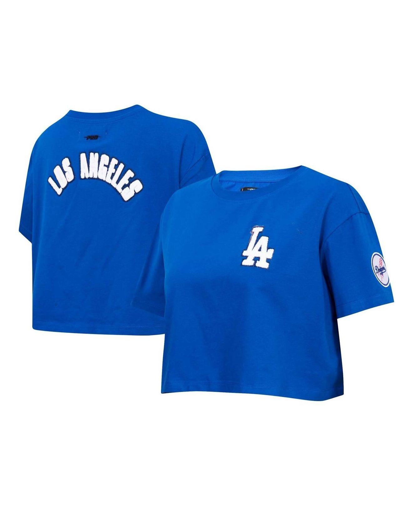 Women's Los Angeles Dodgers Pro Standard Black Cityscape Boxy T-Shirt