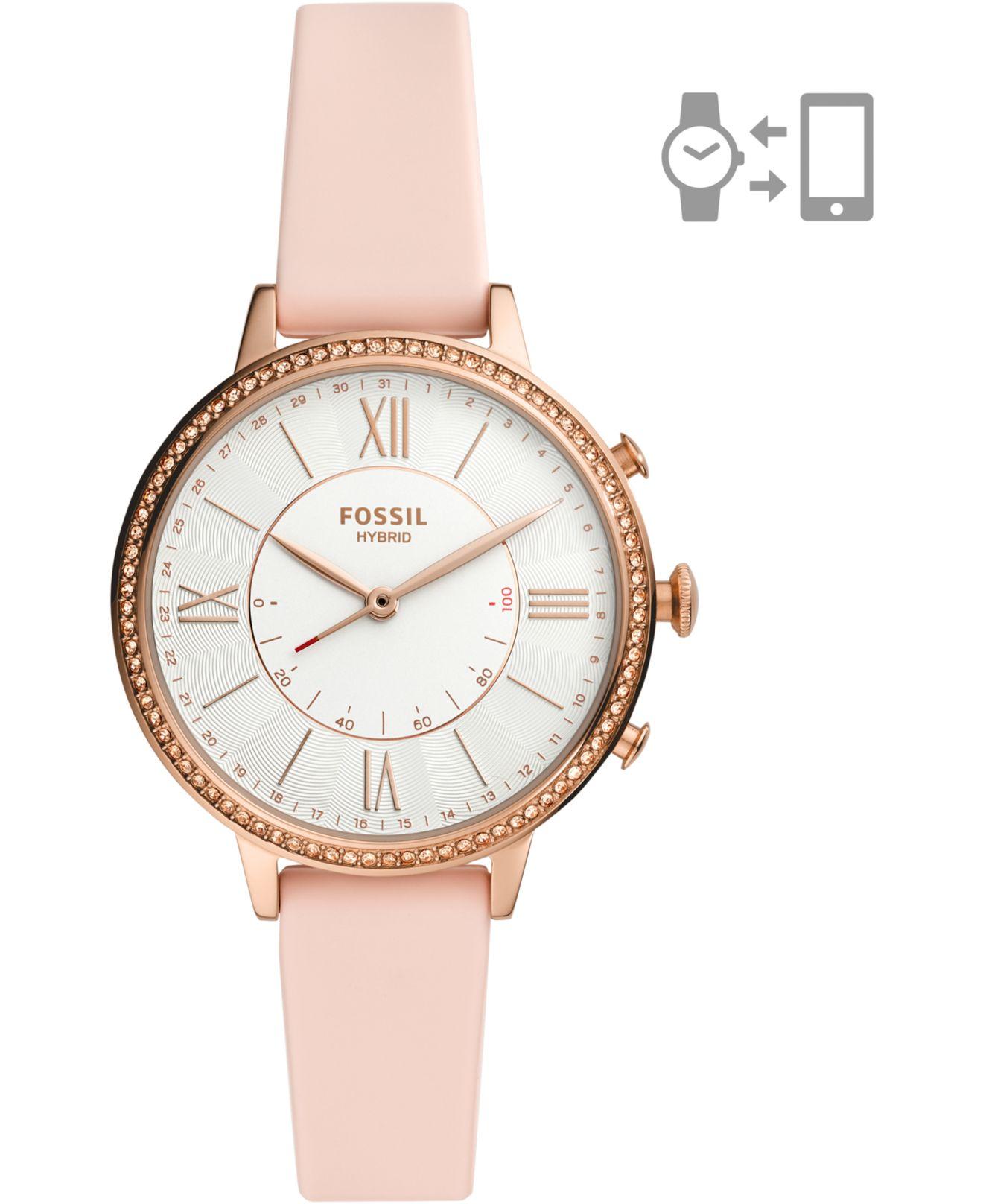 pink fossil smartwatch
