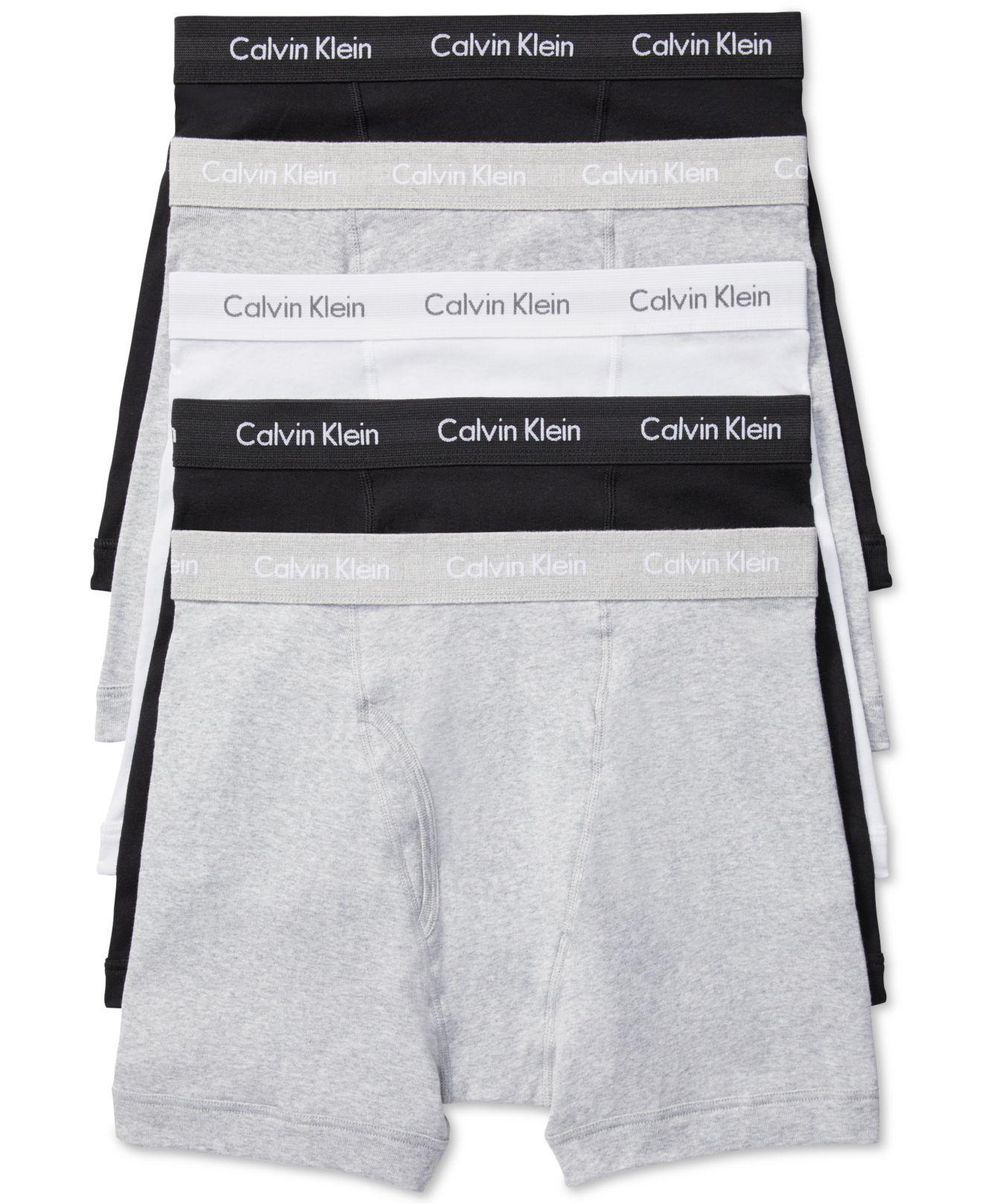 Calvin Klein 5pack. Cotton Classic Boxer Briefs in Gray for Men Lyst