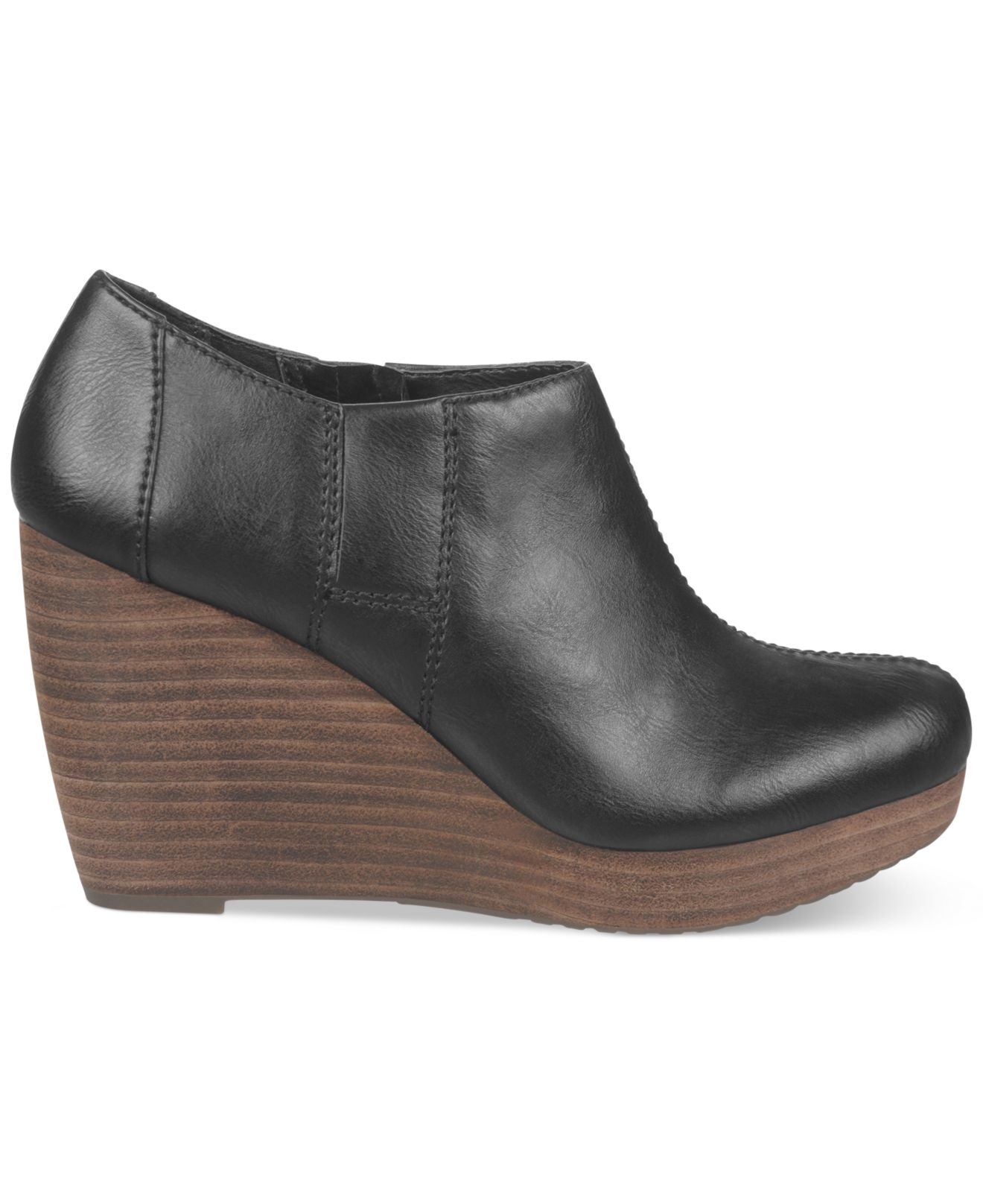 Dr. Scholls Suede Harlie Platform Wedge Shooties in Black - Lyst