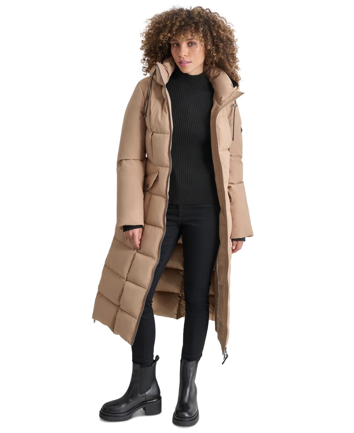 Clothing Dkny Belted Puffer Coat Puffer Jacket Dkny Aviator Coat