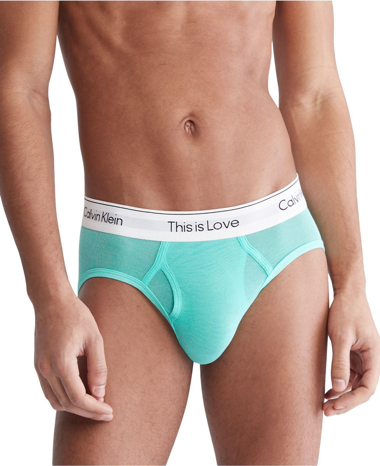 Calvin Klein Pride This Is Love Mesh Hip Brief in Blue for Men | Lyst