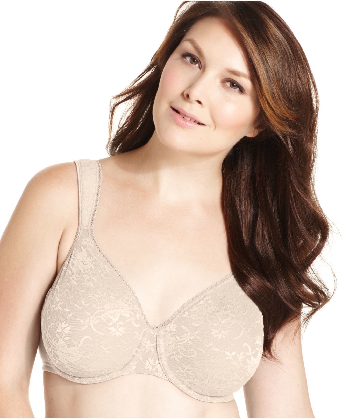 Playtex Lace Signature Florals Gel Strap Underwire Bra 4421 in Natural -  Lyst