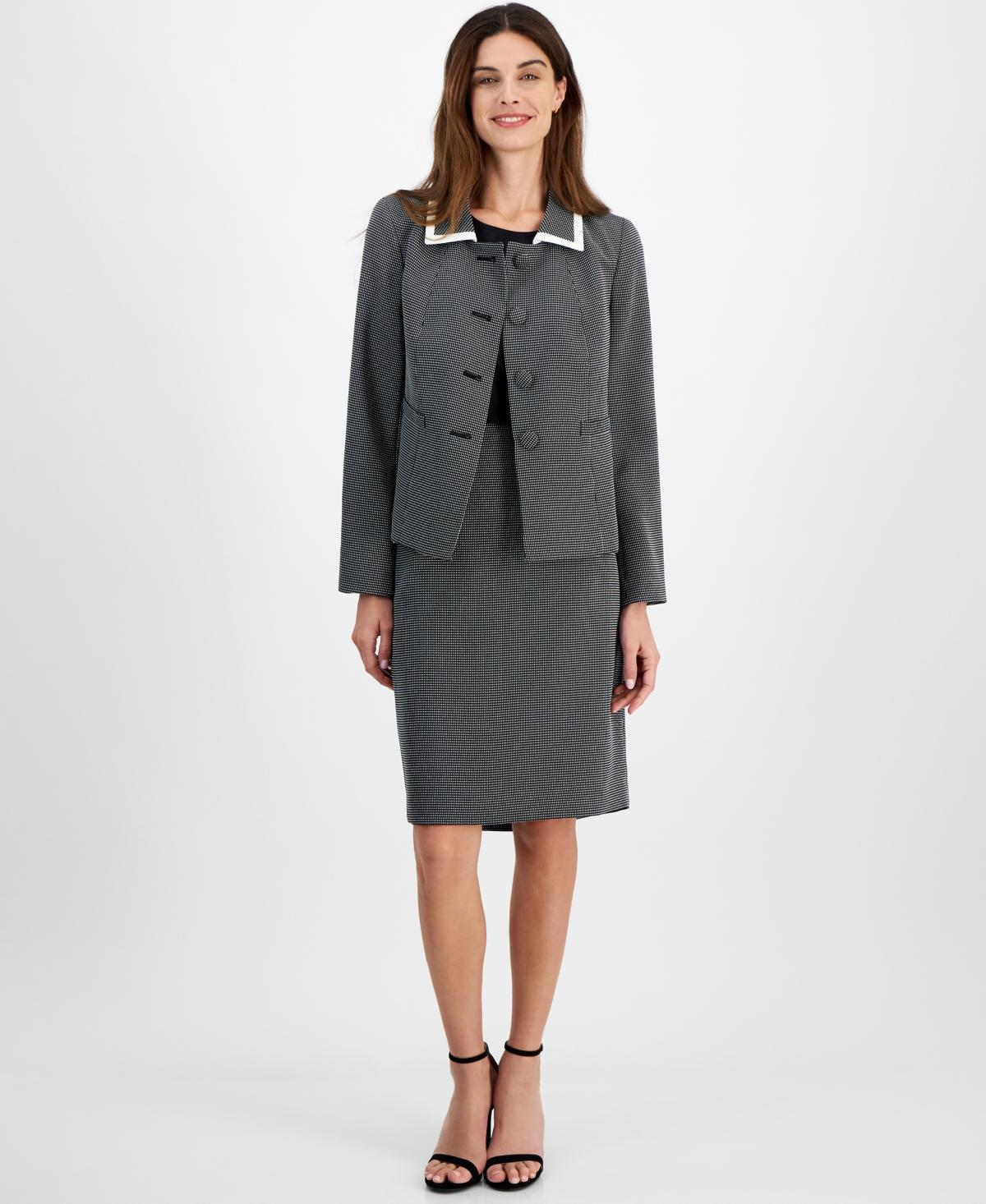 Skirt Suit Completi In Tweed Donna Gray Skirt Suits For Women Lyst