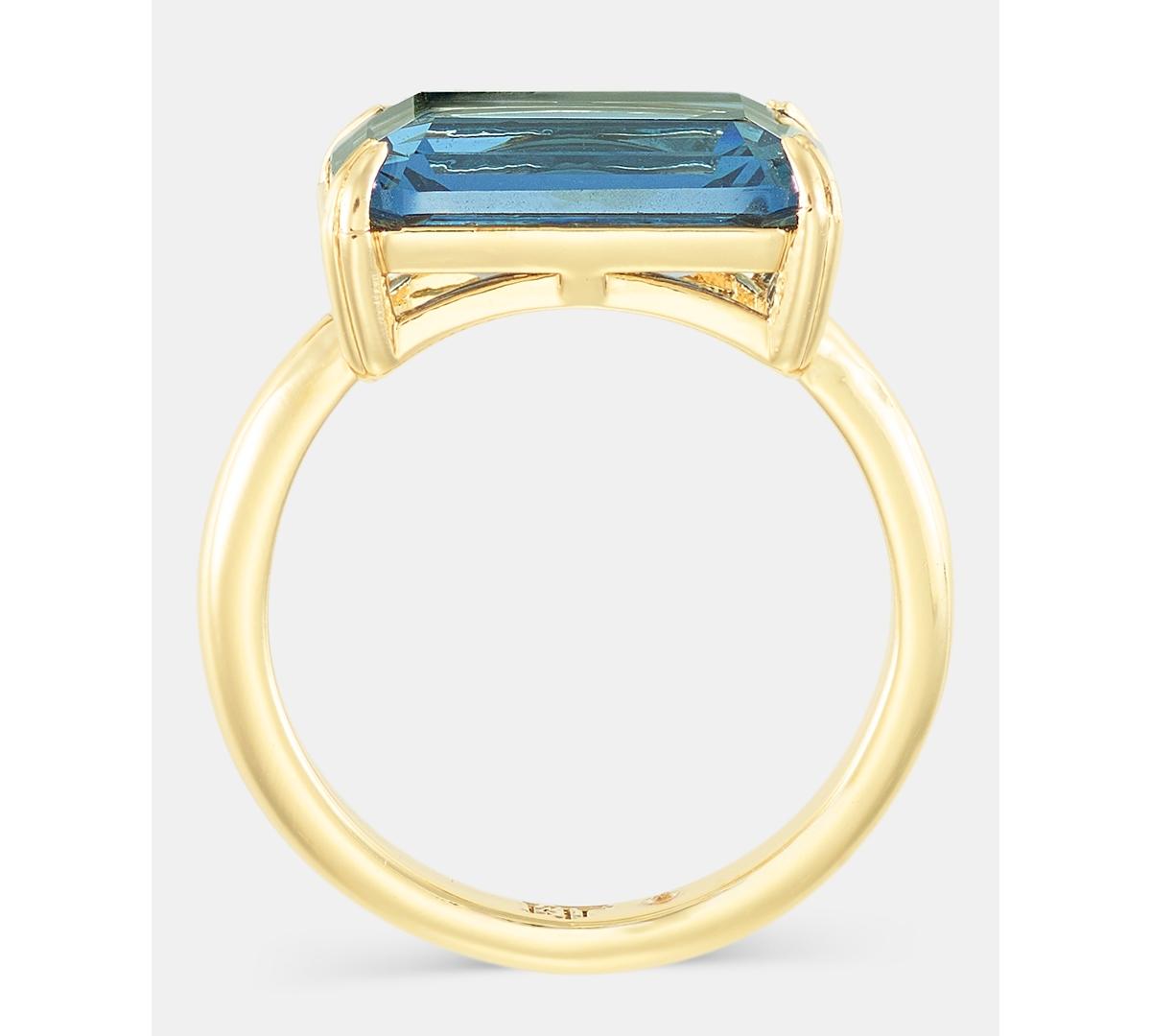 Ralph Lauren Square Stone Ring in Blue | Lyst