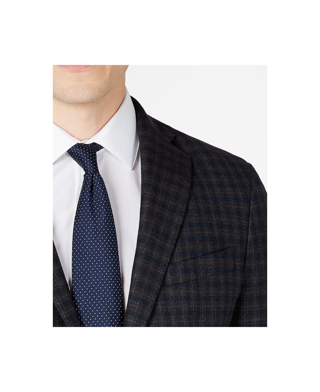 Cole Haan Felt Grand .os Wearable Technology Slim-fit Stretch Plaid